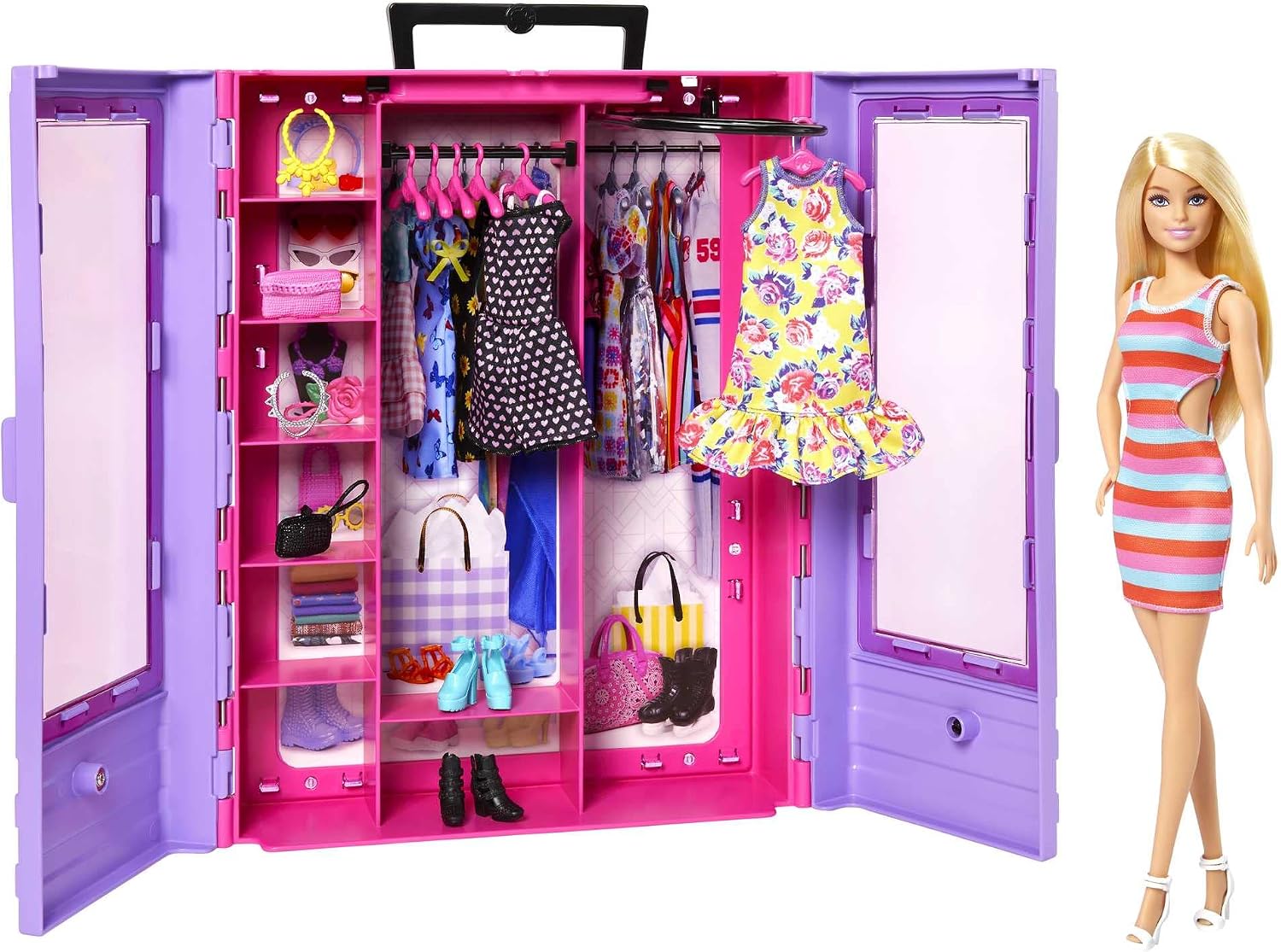 SET BARBIE FASHIONISTAS ULTIMATE CLOSET PORTÁTIL CON MUÑECA Y ACCESORIOS - 1