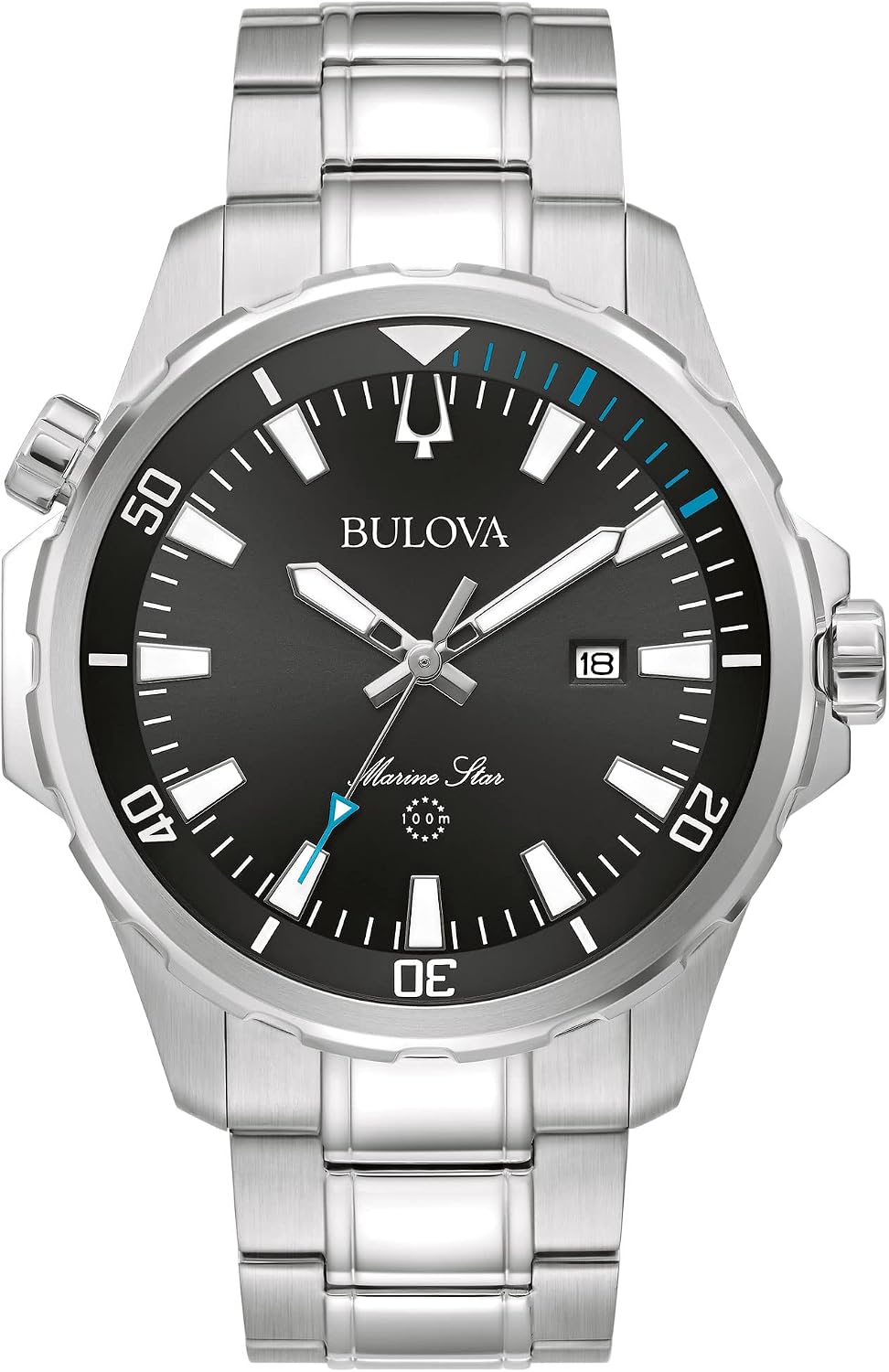 RELOJ BULOVA MARINE STAR SERIES B ACERO INOXIDABLE ESFERA NEGRA 96B382 - 1