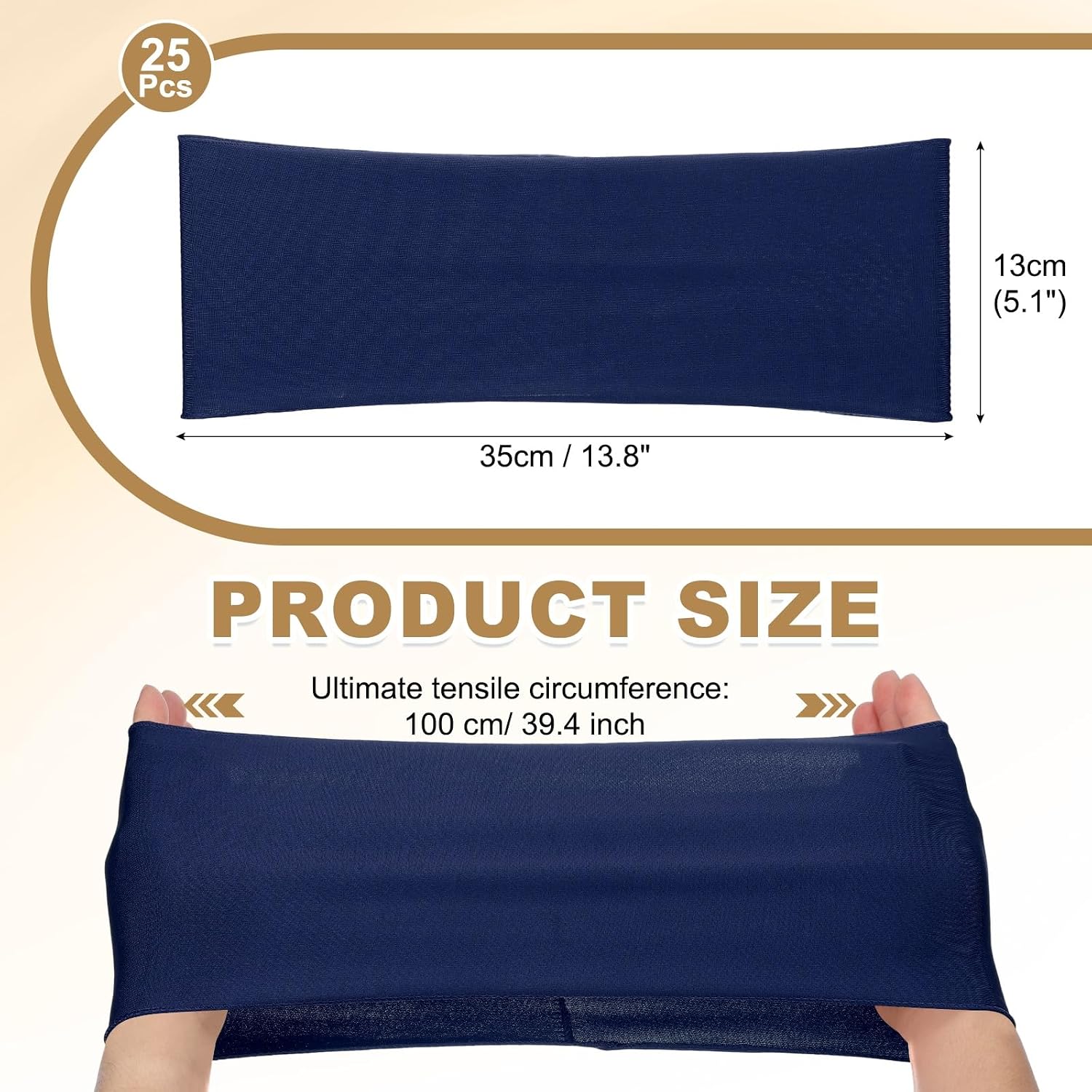 LAZOS ELÁSTICOS PARA SILLAS PATIKIL AZUL OSCURO, PACK 25 PIEZAS - 2