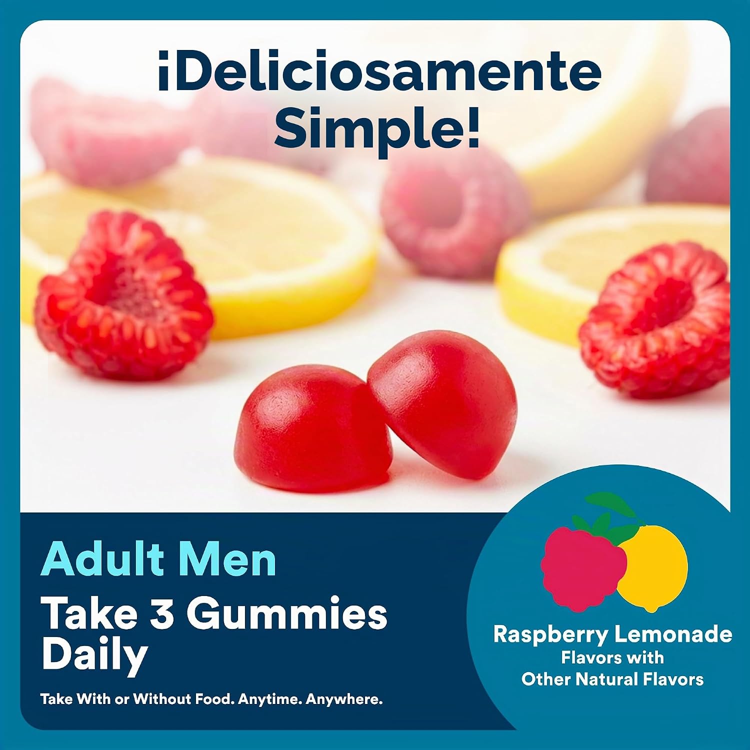 GOMITAS MULTIVITAMÍNICO SMARTYPANTS PARA HOMBRES CON VITAMINA D, C, OMEGA 3 Y ZINC, 90 UNIDADES - 5