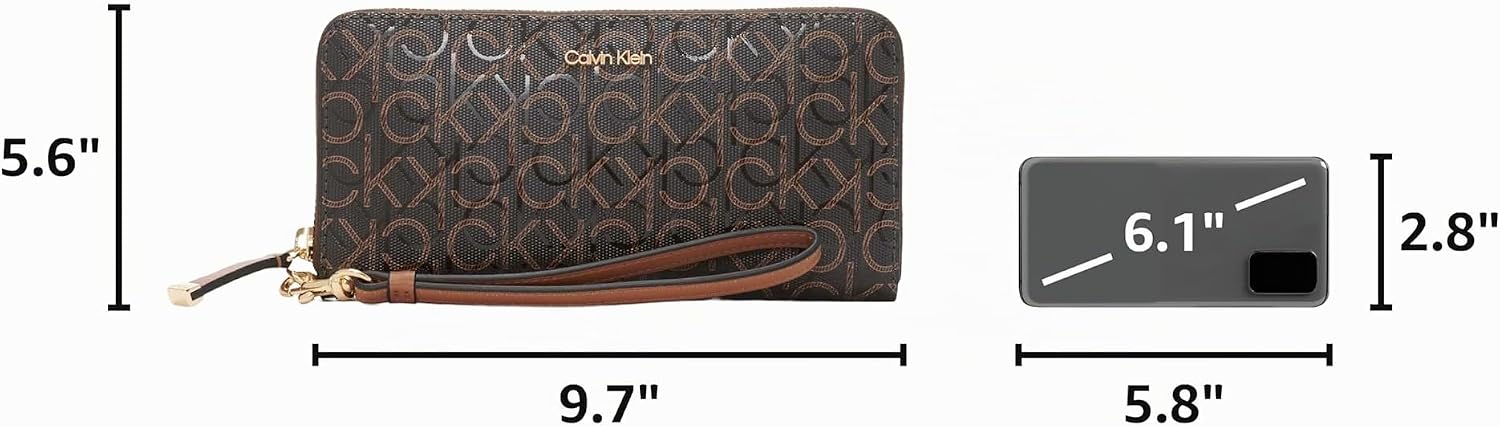 BILLETERA CALVIN KLEIN SAFFIANO ZIP AROUND CON CORREA MUJER - 5