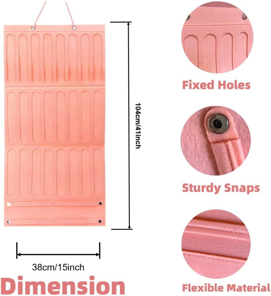ORGANIZADOR DE MOÑOS PARA NIÑAS CON CAPACIDAD GRANDE COLOR ROSA - 4