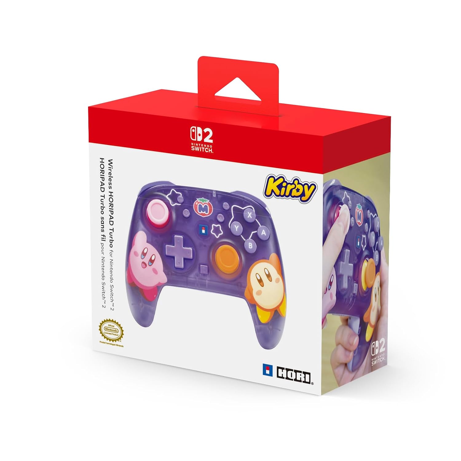 MANDO INALÁMBRICO HORI HORIPAD TURBO KIRBY Y WADDLE DEE PARA NINTENDO SWITCH 2 - 1