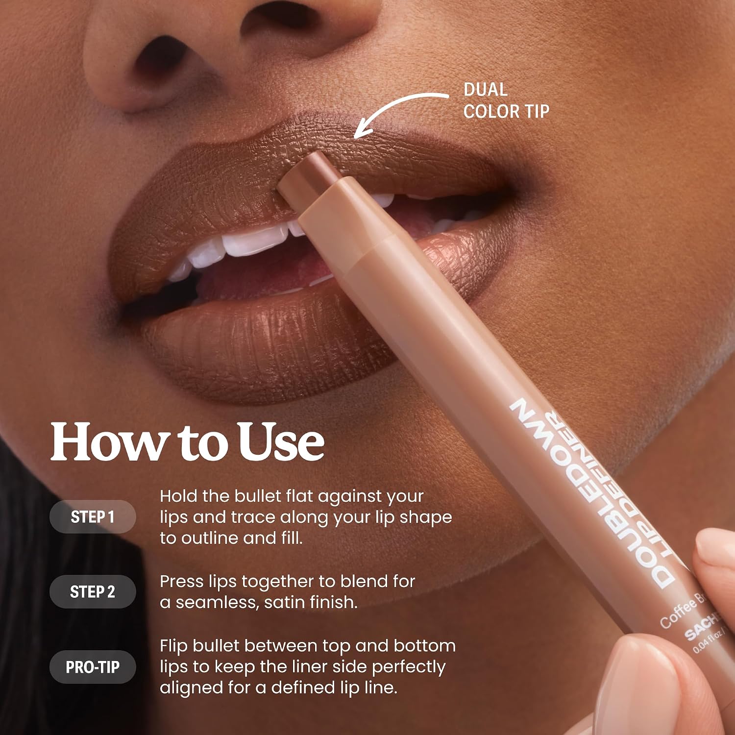 SACHEU DOUBLEDOWN LIP DEFINER DELINEADOR Y BÁLSAMO LABIAL 2 EN 1 HOT TAKE - 5