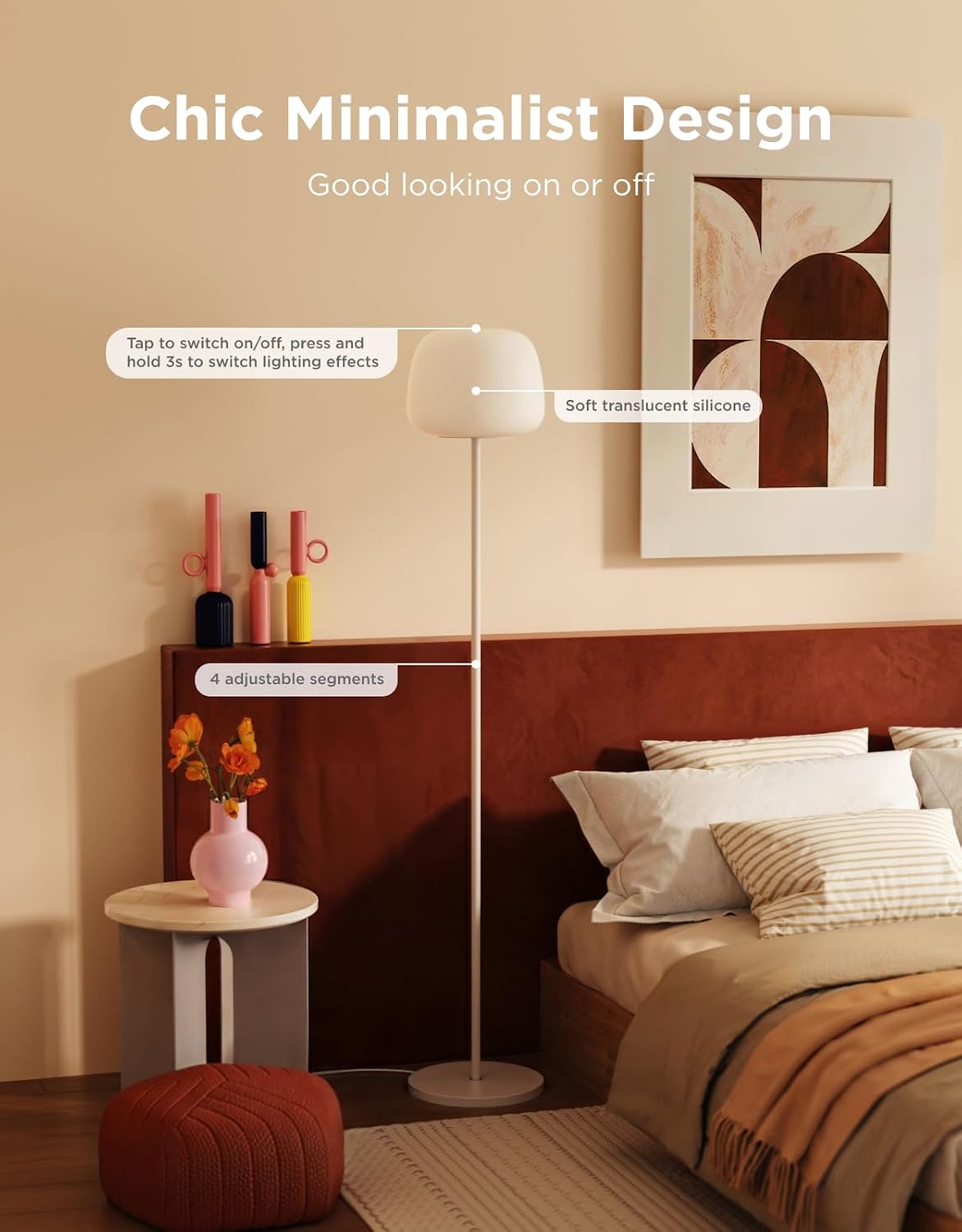 LÁMPARA DE PIE GOVEE LANTERN HALO GRADIENT RGBIC SMART CORNER MULTICOLOR - 4