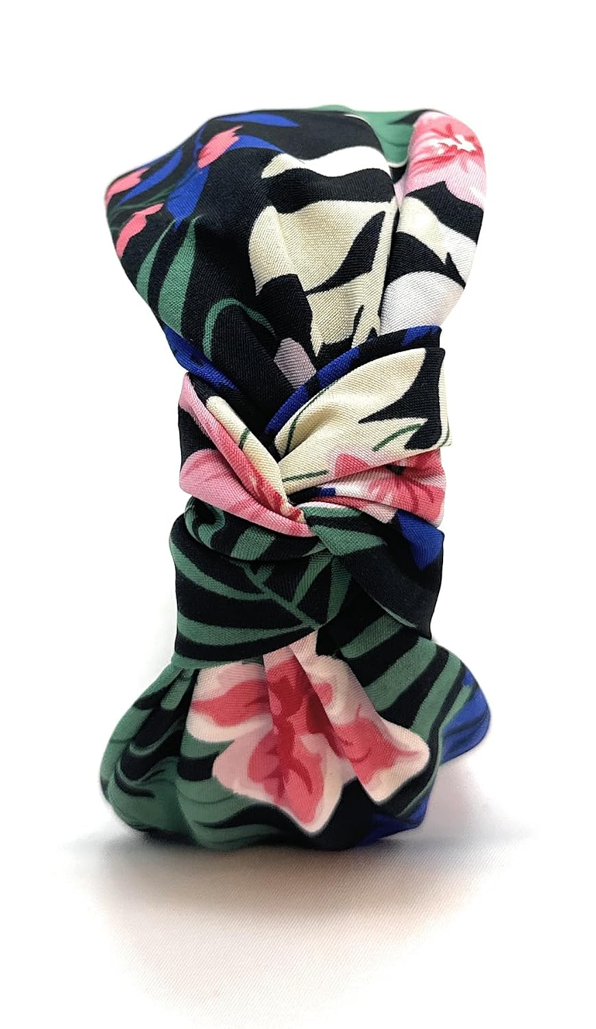 DIADEMA YETASI ESTAMPADO FLORAL NEGRO CON NUDO - 2