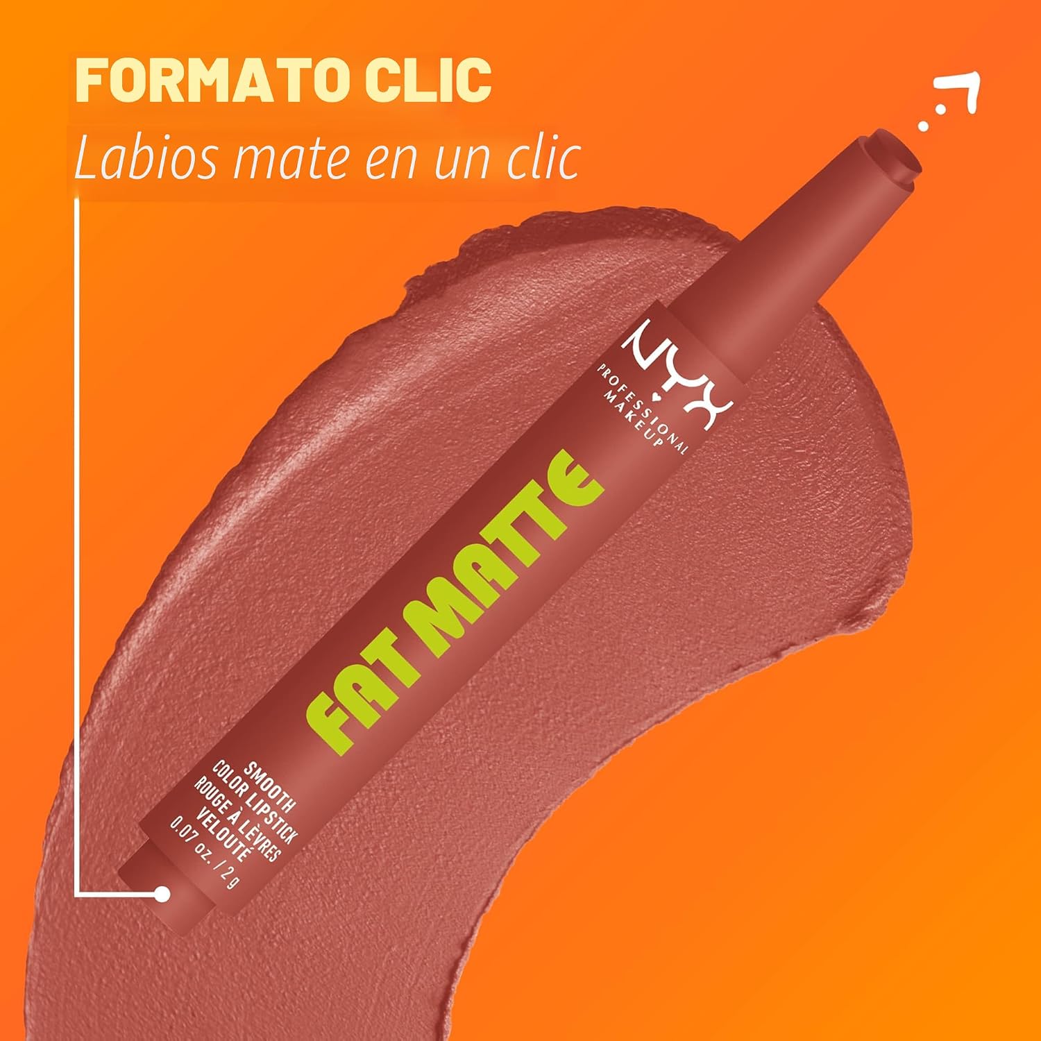 PINTALABIOS NYX PROFESSIONAL MAKEUP FAT MATTE LIPSTICK ROSE ROBE - 5