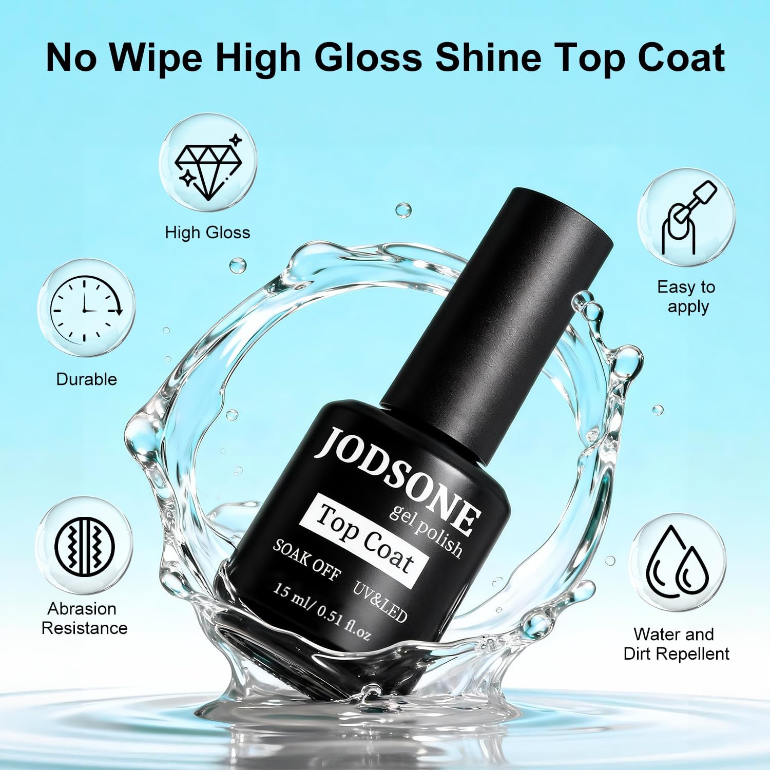 LÁMPARA UV LED JODSONE PARA UÑAS CON BASE COAT Y TOP COAT - 3