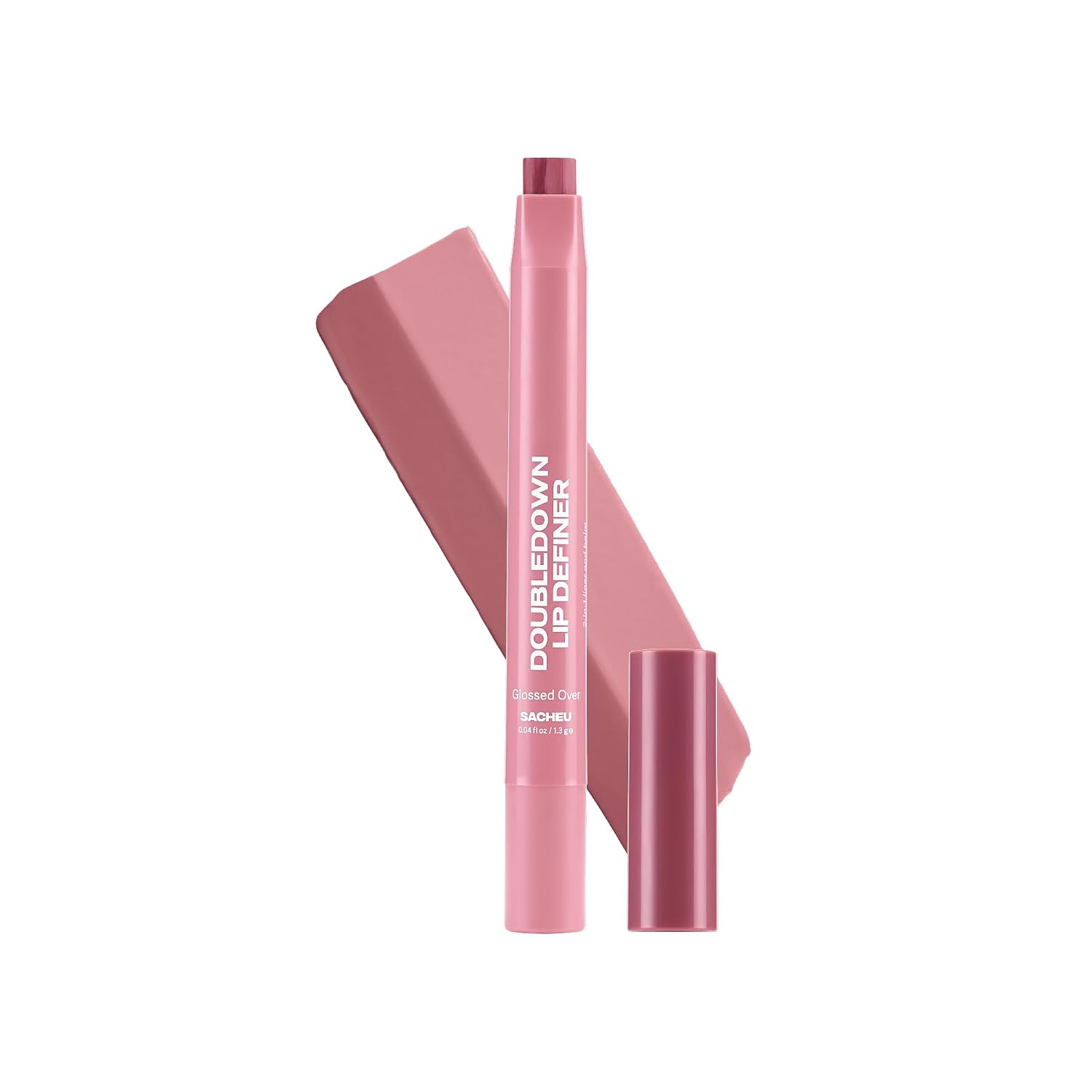 SACHEU DOUBLEDOWN LIP DEFINER GLOSSED OVER, DELINEADOR Y BÁLSAMO LABIAL 2 EN 1 - 1