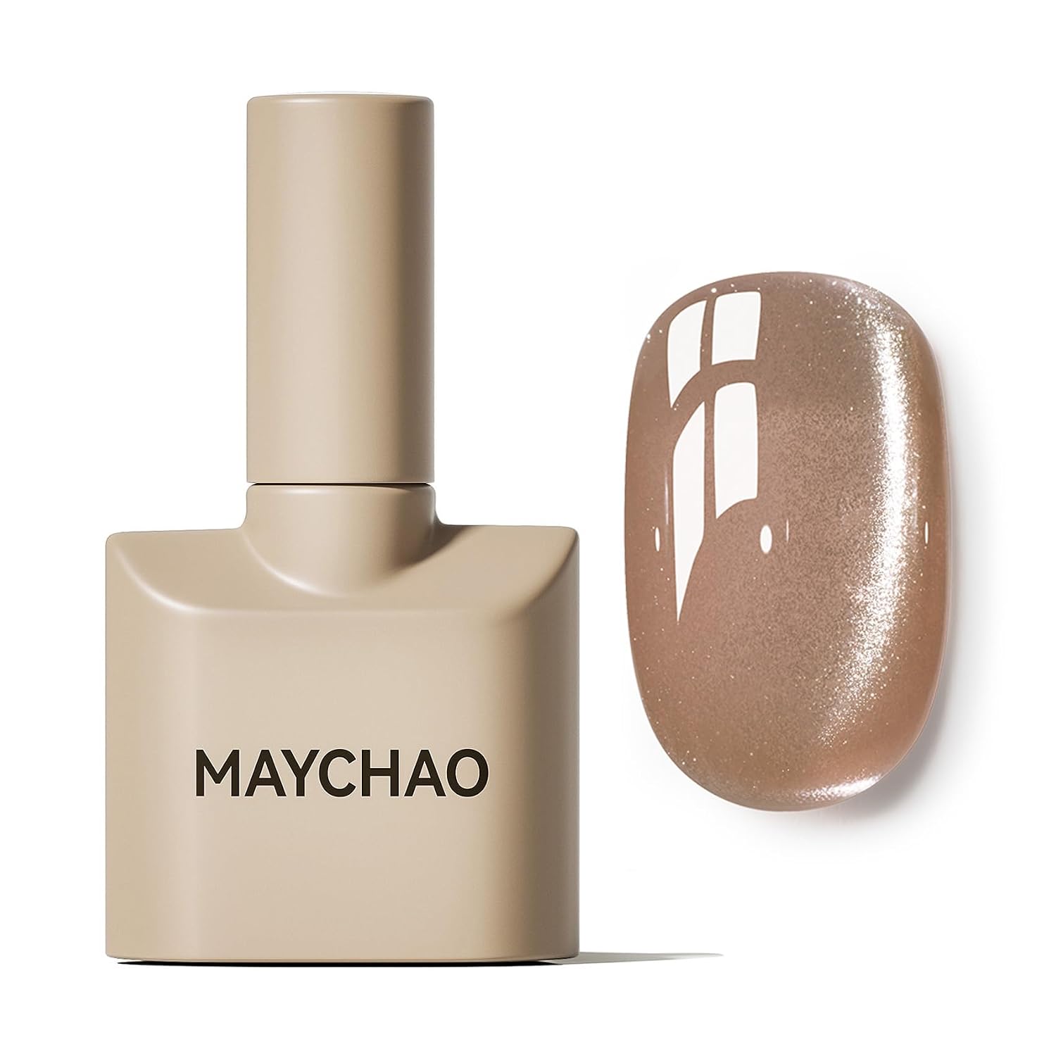 ESMALTE DE UÑAS GEL MAYCHAO CAT EYE 15ML NUDE CON EFECTO MAGNÉTICO - 1