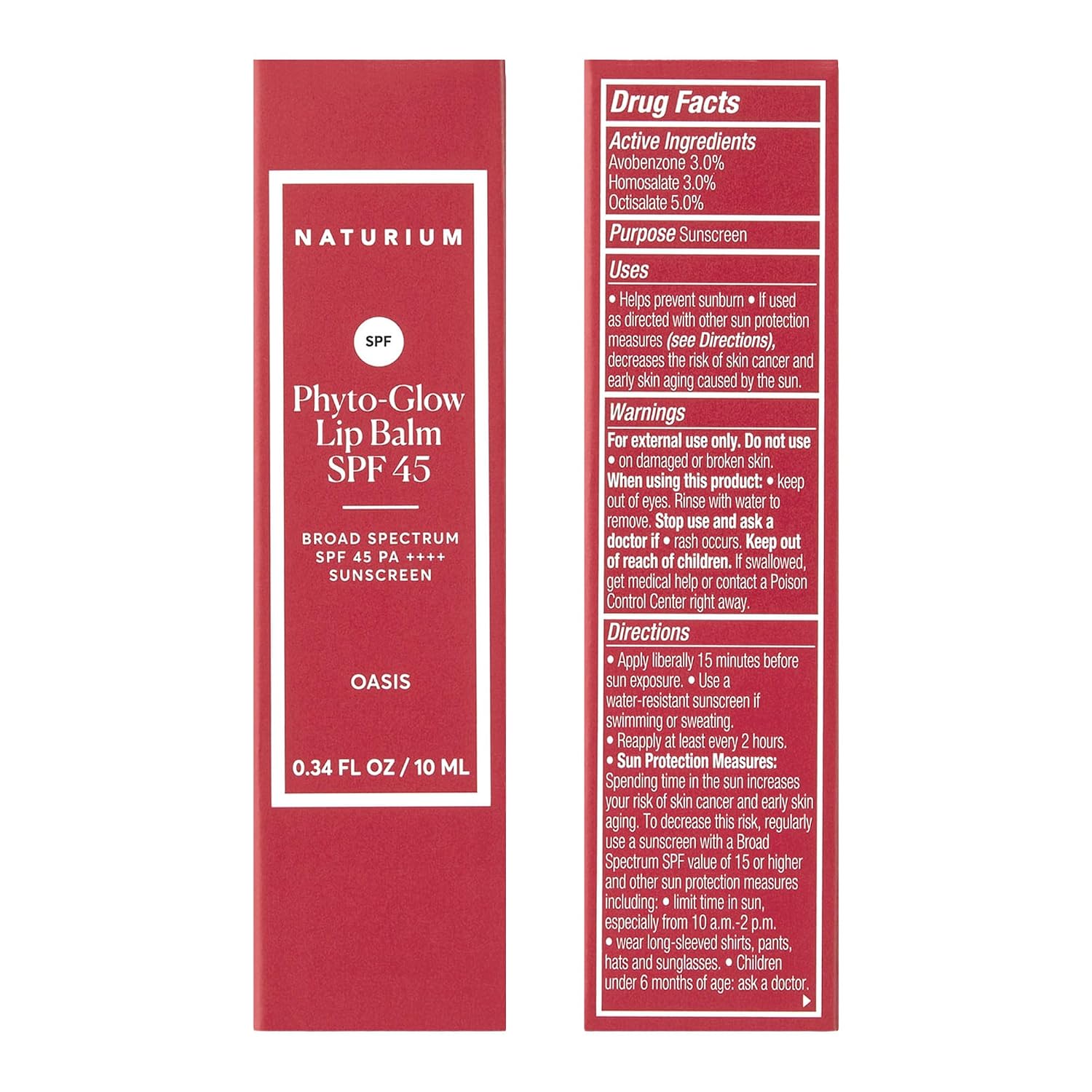 BÁLSAMO LABIAL NATURIUM PHYTO-GLOW SPF 45 OASIS 10 ML - 3