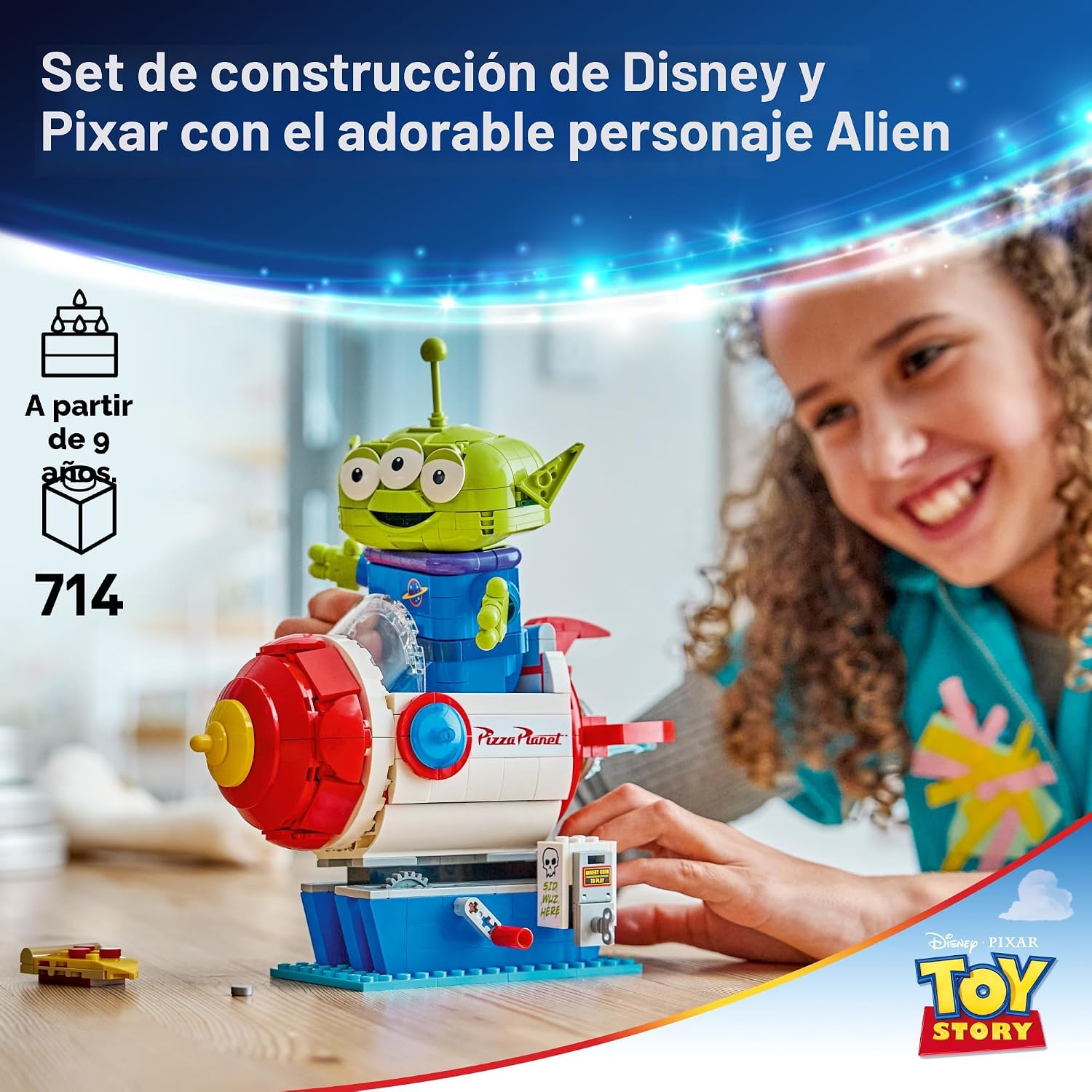 LEGO DISNEY Y PIXAR TOY STORY ALIEN CON PIZZA PLANET ROCKET RIDE 43307 - 2