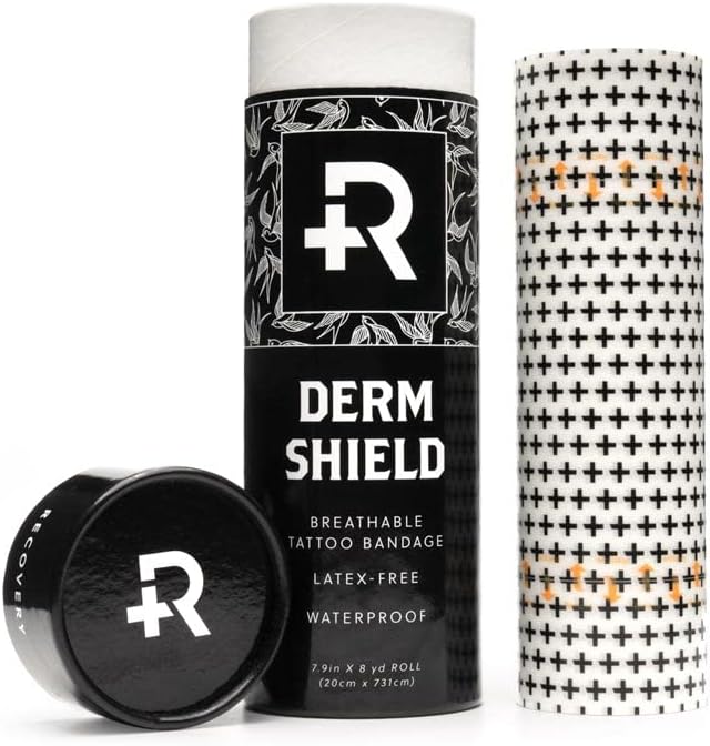 PARCHE DE PROTECCIÓN RECOVERY AFTERCARE DERM SHIELD PARA TATUAJES TRANSPARENTE MATE 7.9' X 8 YD - 1
