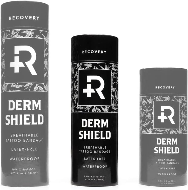 PARCHE DE PROTECCIÓN RECOVERY AFTERCARE DERM SHIELD PARA TATUAJES TRANSPARENTE MATE 7.9' X 8 YD - 2