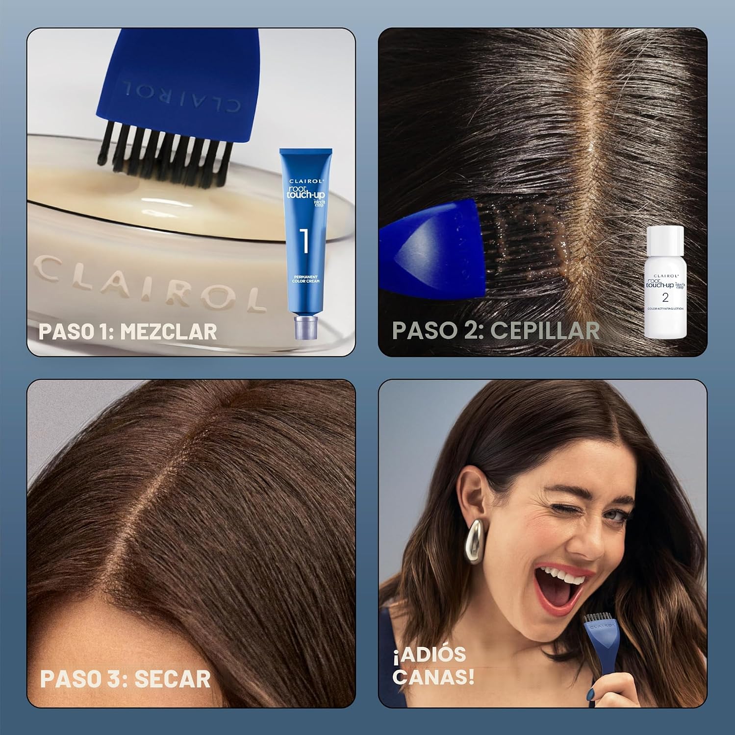 TINTURA PERMANENTE CLAIROL ROOT TOUCH UP CASTAÑO CLARO PACK DE 2 - 4