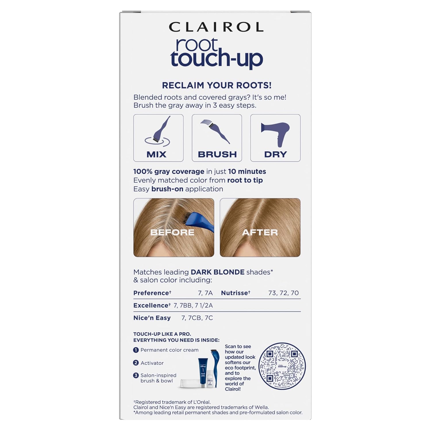 TINTURA PERMANENTE CLAIROL ROOT TOUCH UP 7 RUBIO OSCURO PACK DE 2 - 2