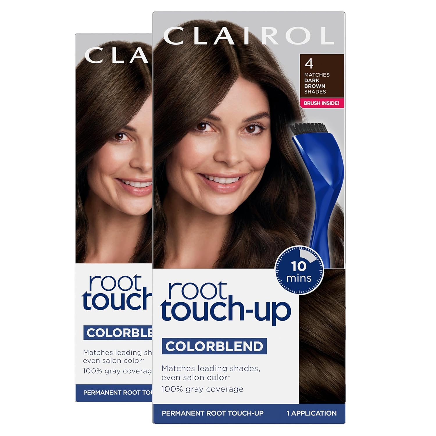 TINTURA PERMANENTE CLAIROL ROOT TOUCH UP CASTAÑO OSCURO PACK DE 2 - 1