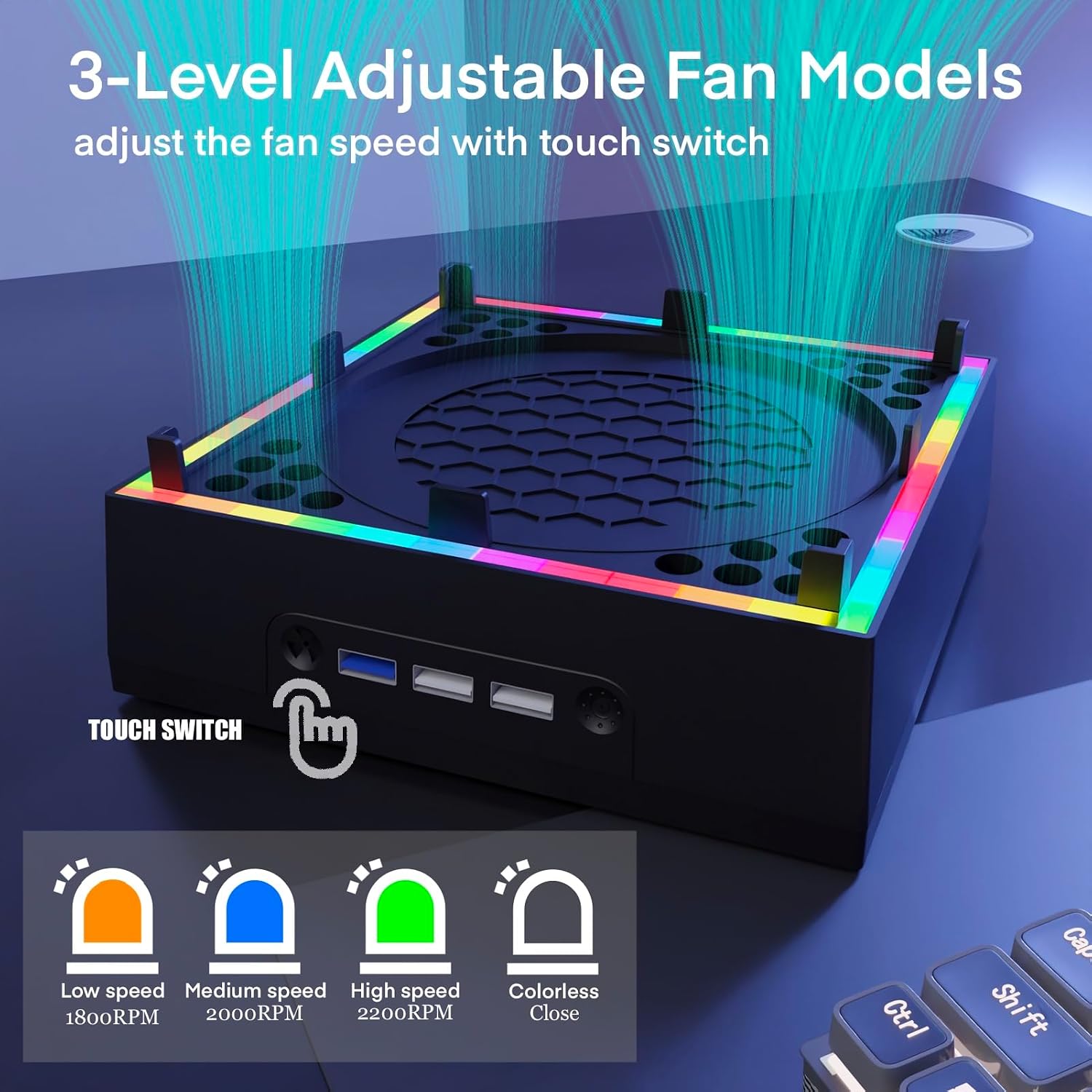 SOPORTE DE PARED CON VENTILADOR PARA XBOX SERIES X JDGPOKOO 4 EN 1 - 2