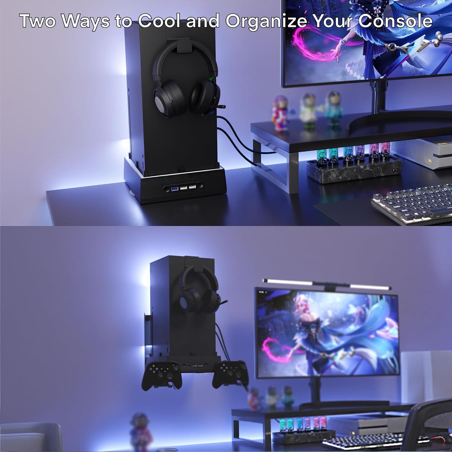 SOPORTE DE PARED CON VENTILADOR PARA XBOX SERIES X JDGPOKOO 4 EN 1 - 5