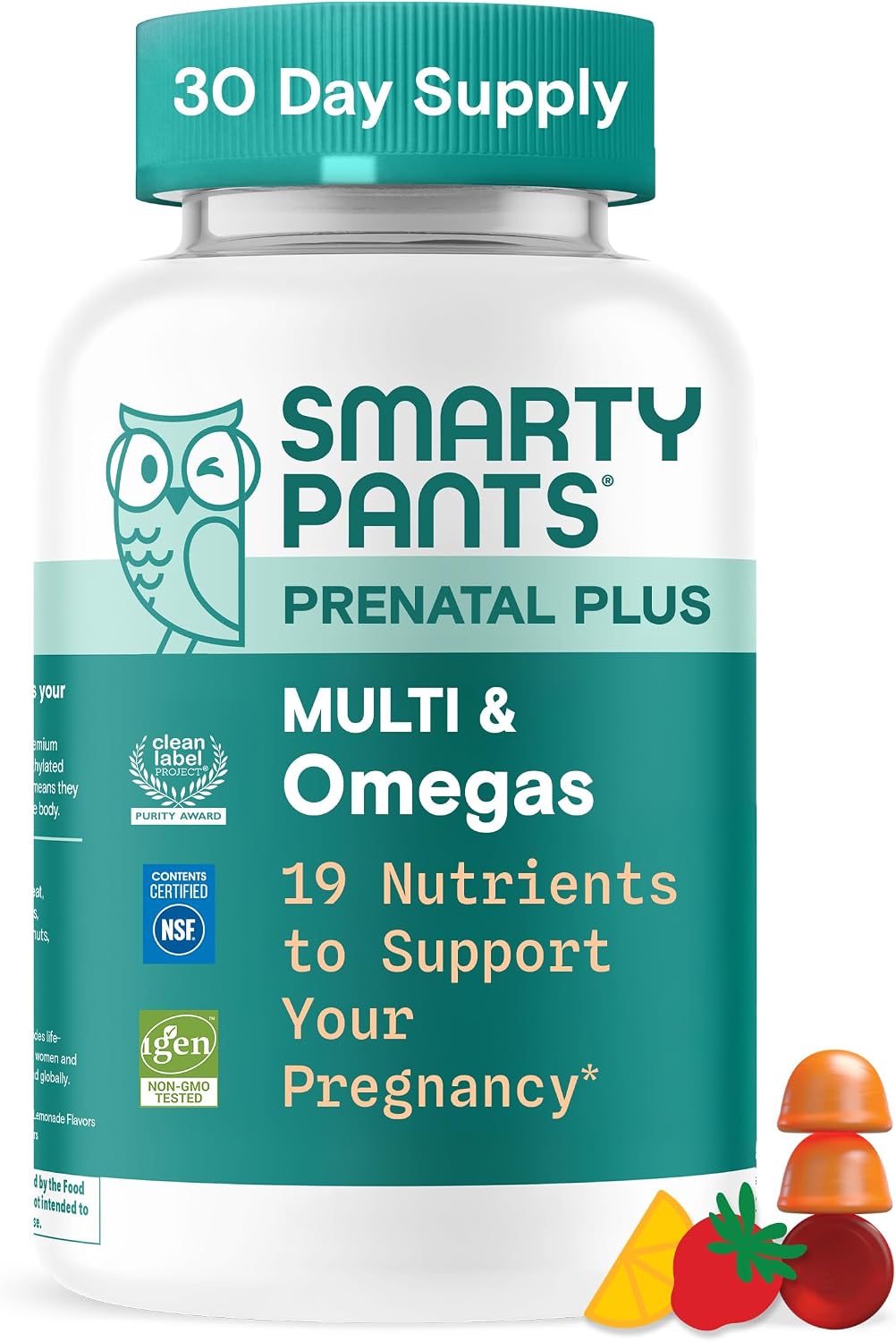 VITAMINAS PRENATALES SMARTYPANTS GOMITAS MULTIVITAMÍNICO 90 UNIDADES - 1