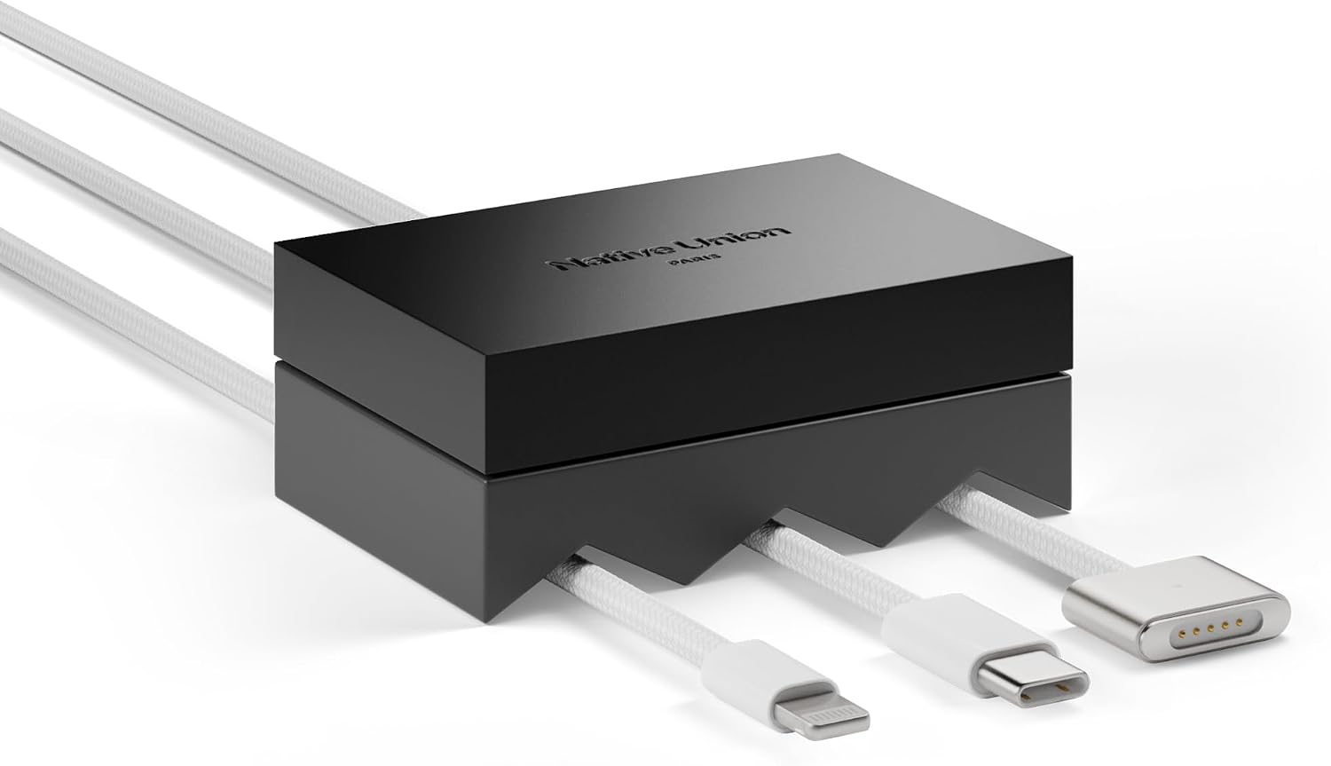 ORGANIZADOR DE CABLES NATIVE UNION WEIGHTER METAL Y SILICONA COLOR NEGRO - 1