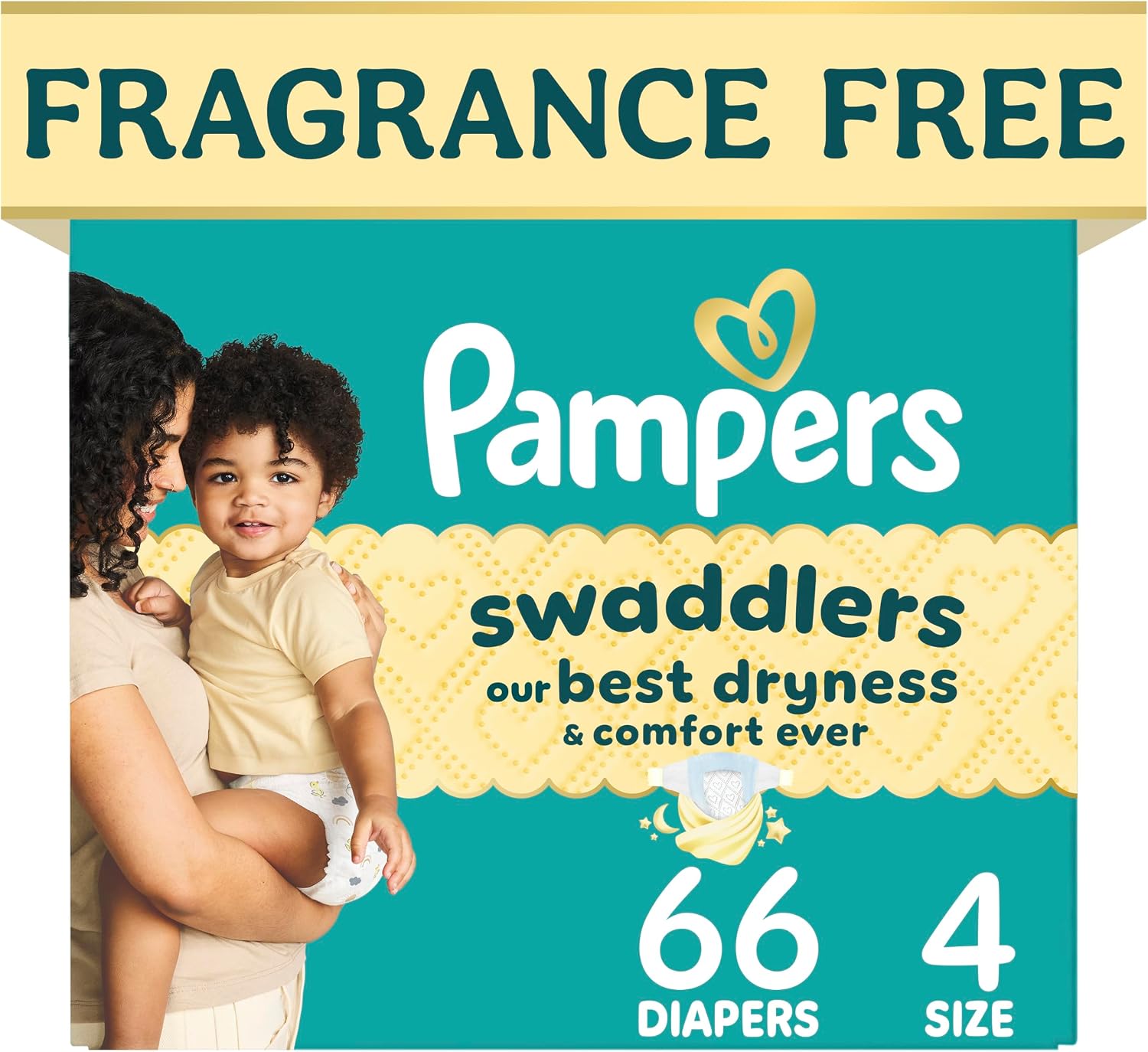 PAÑALES PAMPERS SWADDLERS TALLA 4 (15-34 LBS) 66 UNIDADES - 1