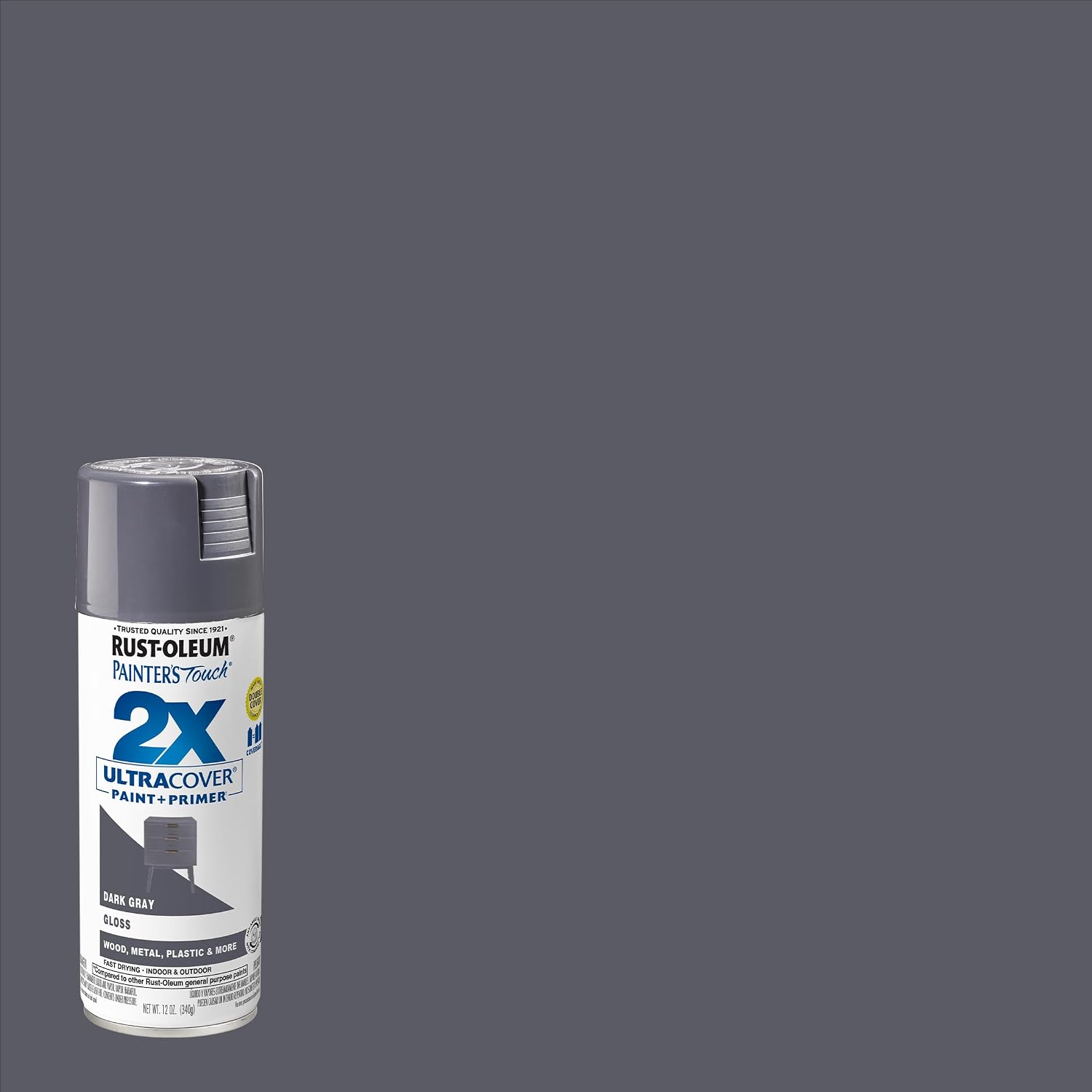 PINTURA EN SPRAY RUST-OLEUM PAINTER'S TOUCH 2X ULTRA COVER 12 OZ GRIS OSCURO BRILLO - 2