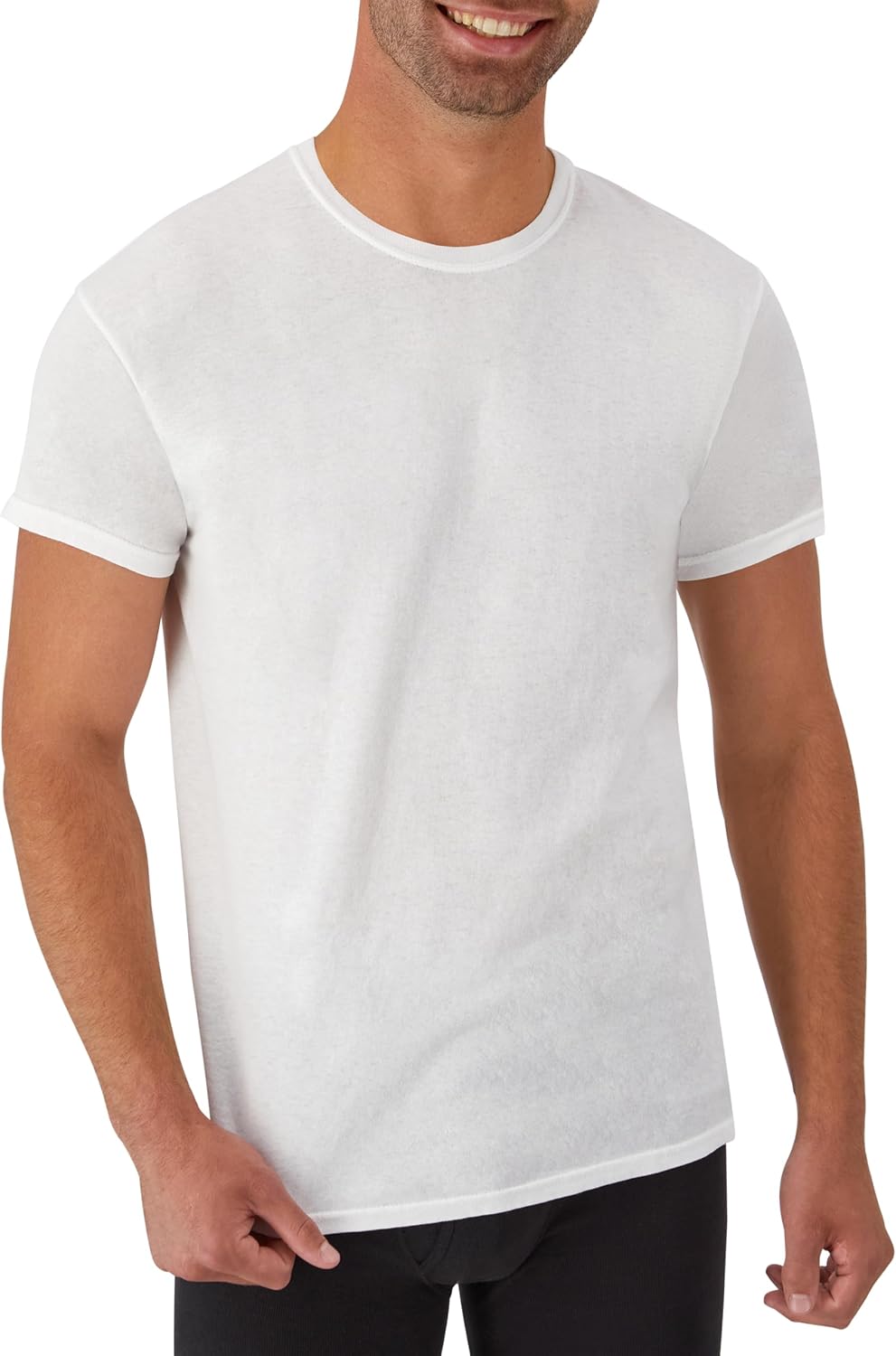 CAMISETA INTERIOR HANES PARA HOMBRE PACK MULTICOLOR BLANCO Y NEGRO - 2