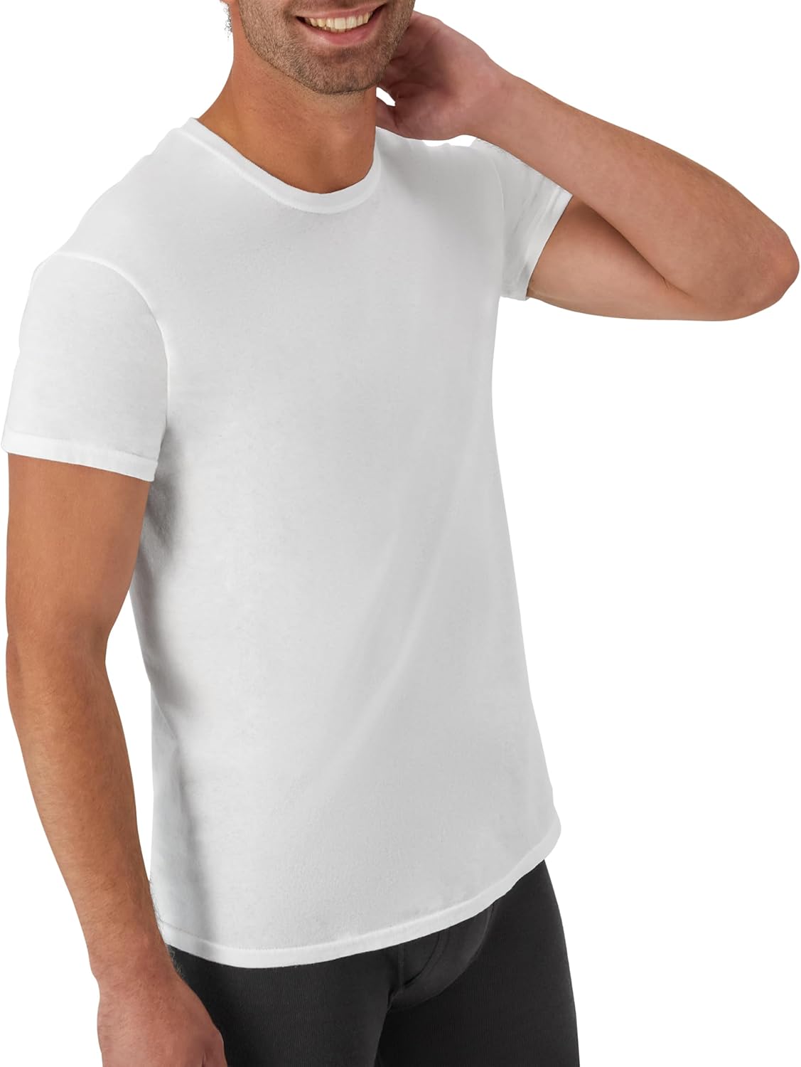 CAMISETA INTERIOR HANES PARA HOMBRE PACK MULTICOLOR BLANCO Y NEGRO - 4