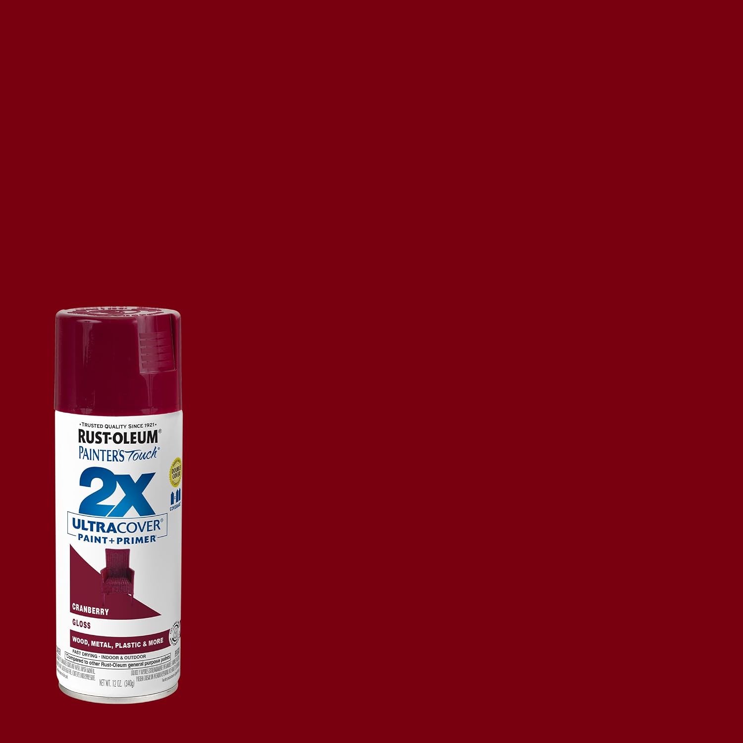 PINTURA EN SPRAY RUST-OLEUM PAINTER'S TOUCH 2X ULTRA COVER 12 OZ ROJO CRANBERRY - 2