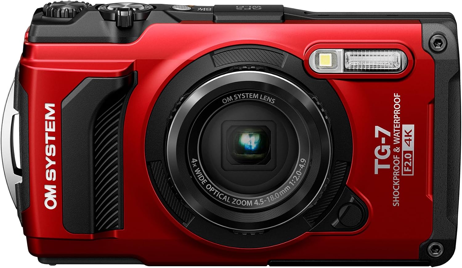 CÁMARA DE ACCIÓN OM SYSTEM OLYMPUS TOUGH TG-7 ROJA SUMERGIBLE 4K - 1