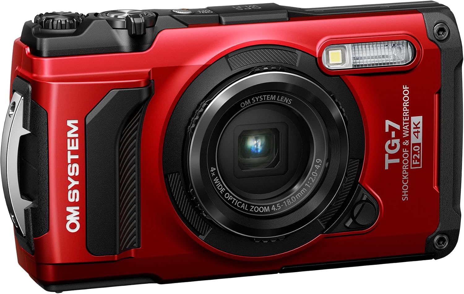 CÁMARA DE ACCIÓN OM SYSTEM OLYMPUS TOUGH TG-7 ROJA SUMERGIBLE 4K - 2