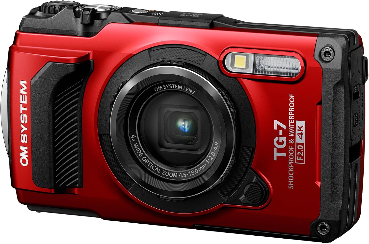 CÁMARA DE ACCIÓN OM SYSTEM OLYMPUS TOUGH TG-7 ROJA SUMERGIBLE 4K - 3