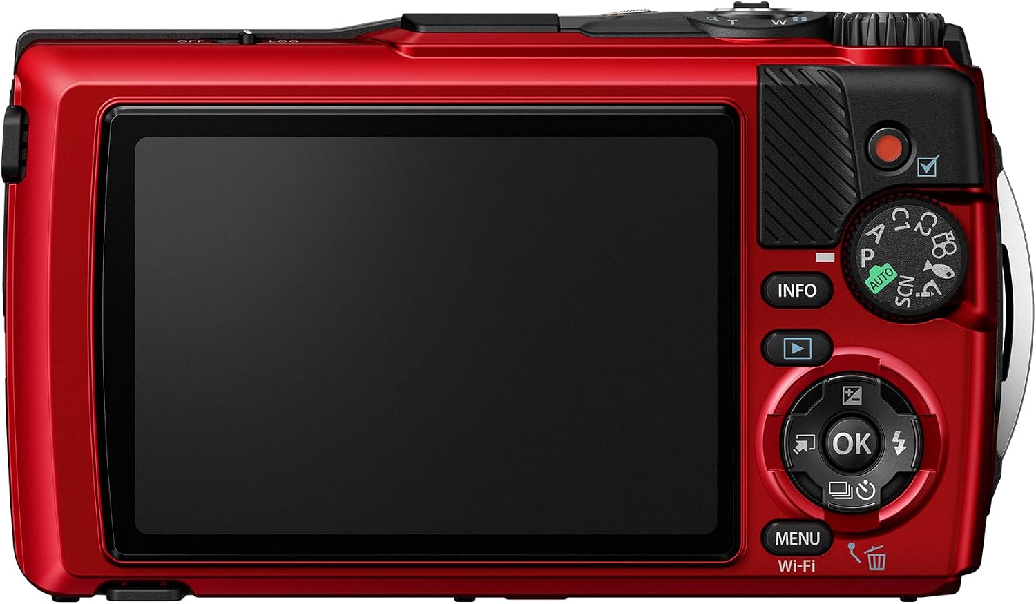 CÁMARA DE ACCIÓN OM SYSTEM OLYMPUS TOUGH TG-7 ROJA SUMERGIBLE 4K - 4