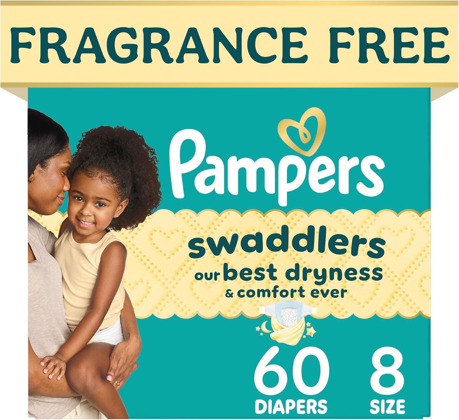 PAÑALES PAMPERS SWADDLERS TALLA 8 (30+ LBS) 60 UNIDADES - 1