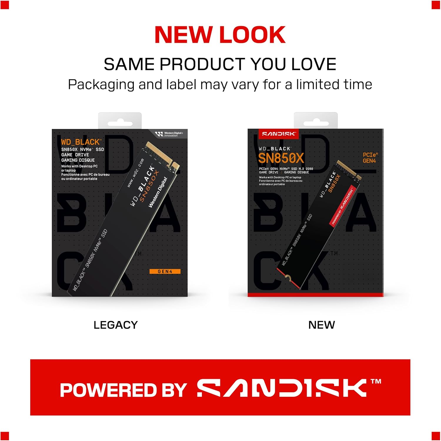 SSD NVME WD_BLACK SN850X 1TB M.2 2280 - 2