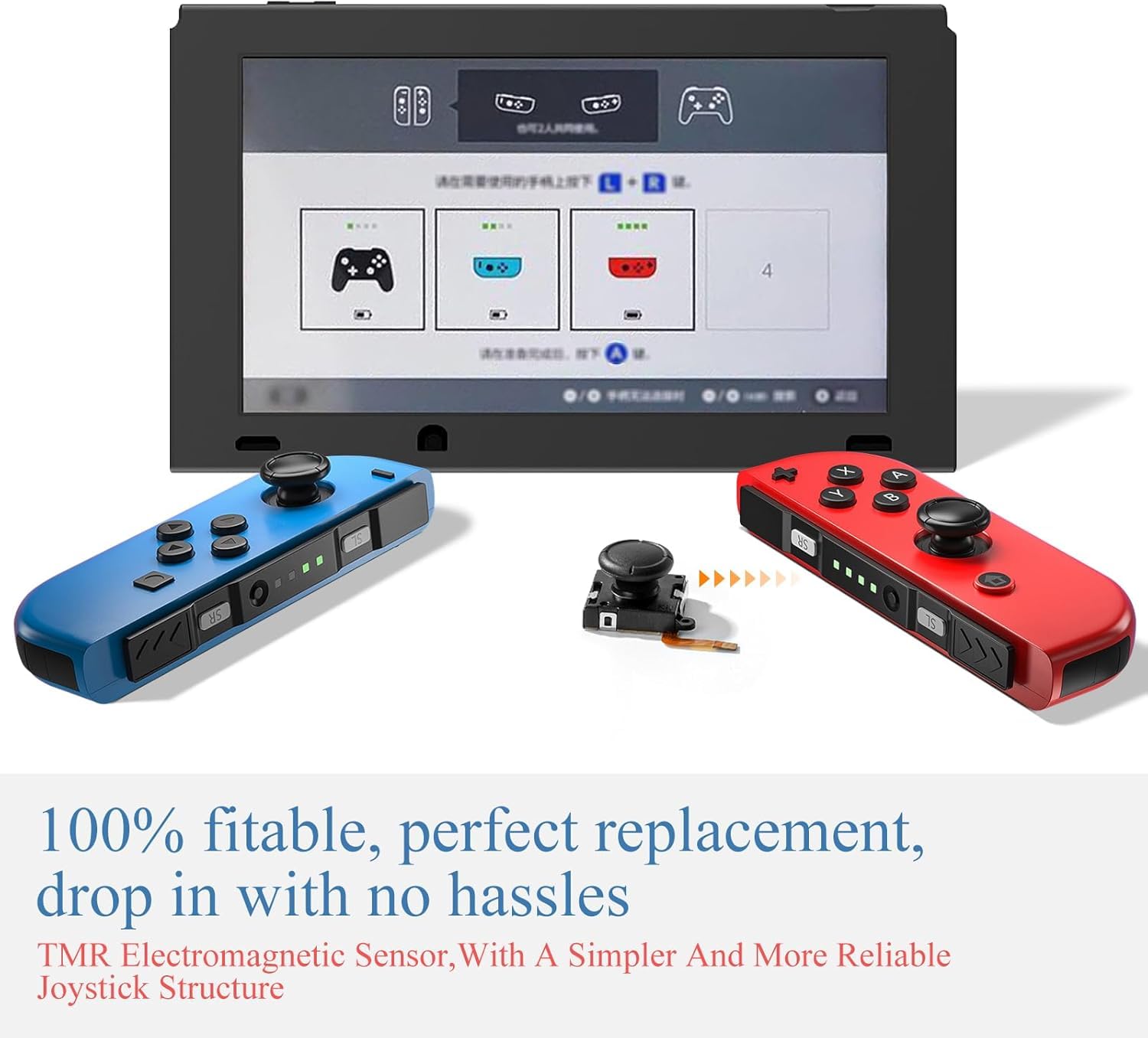 JOYSTICK DE REEMPLAZO GULIKIT TMR PARA NINTENDO SWITCH JOY-CON, PACK DE 2 UNIDADES - 4