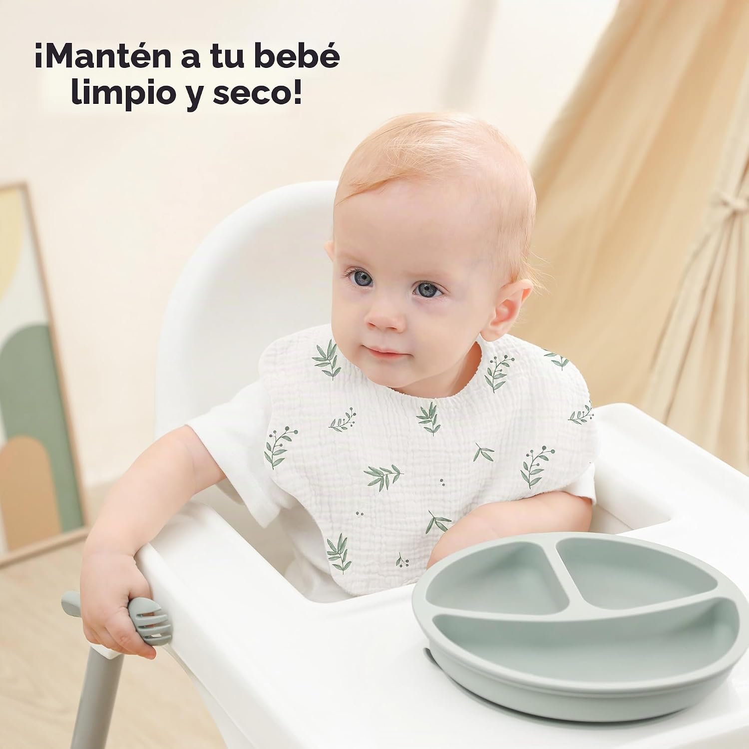BABERO BEARMOSS MUSLIN ALGODÓN HOJAS BAMBÚ PACK 6 PIEZAS - 2