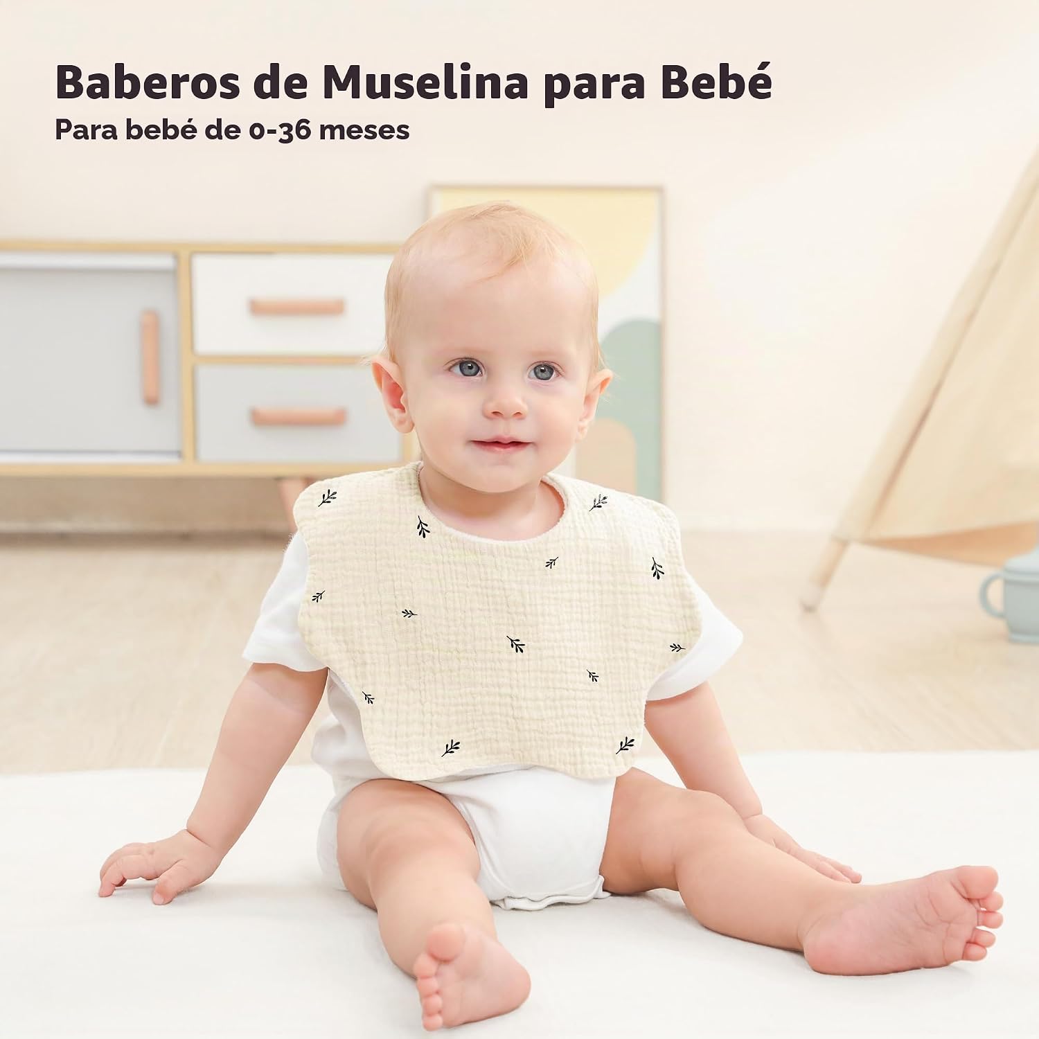 BABERO BEARMOSS MUSLIN ALGODÓN HOJAS BAMBÚ PACK 6 PIEZAS - 3