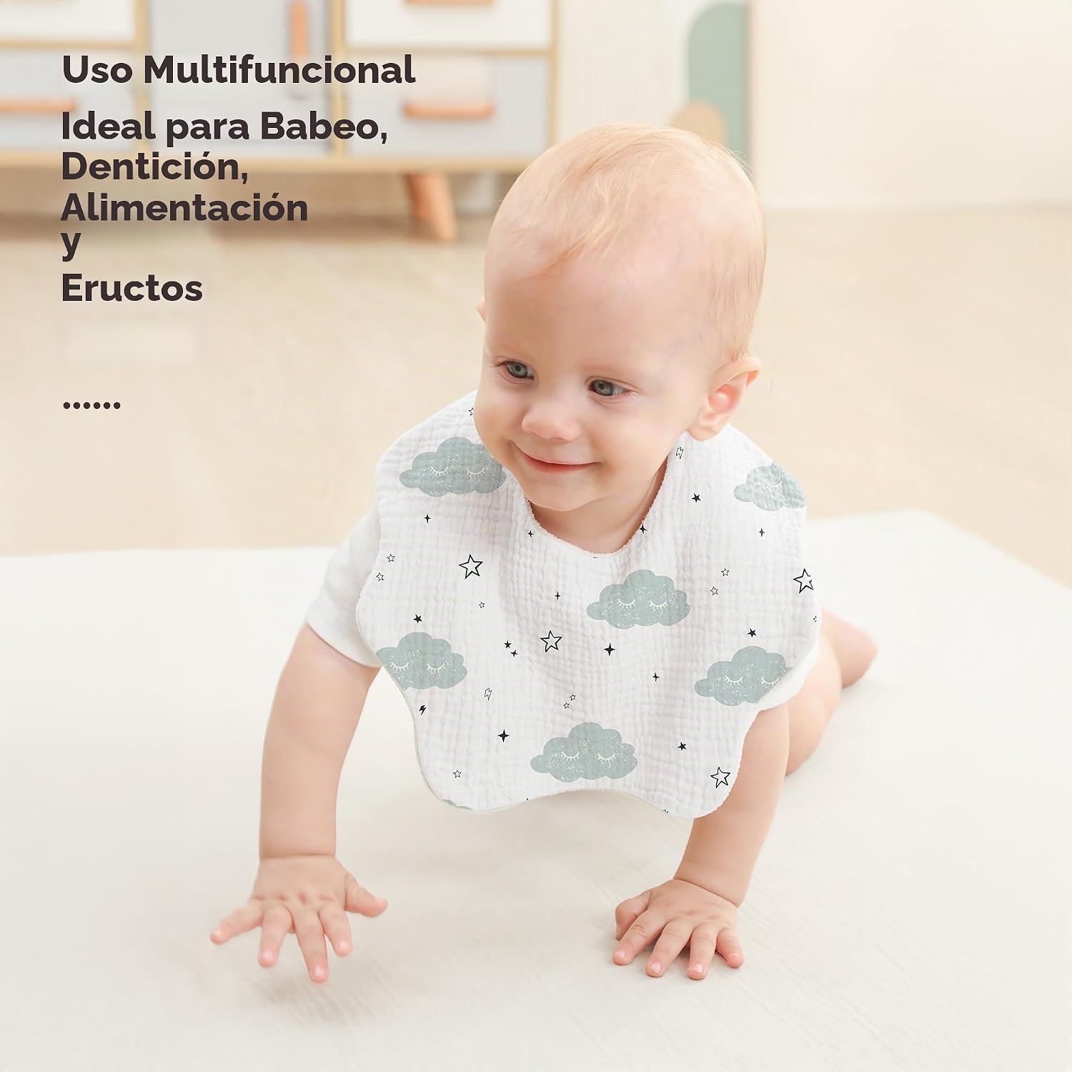 BABERO BEARMOSS MUSLIN ALGODÓN HOJAS BAMBÚ PACK 6 PIEZAS - 4