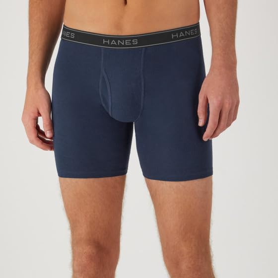 BOXERS PARA HOMBRE HANES 12 UNIDADES AZUL MARINO Y NEGRO - 4