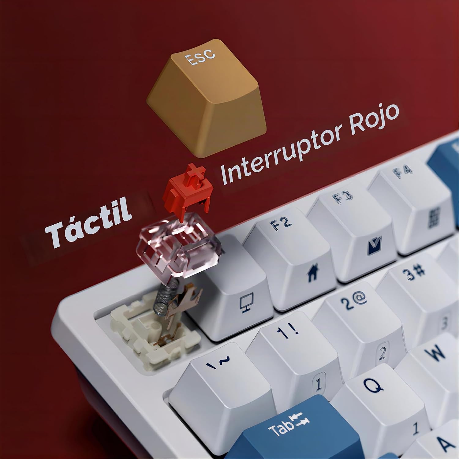 TECLADO MECÁNICO INALÁMBRICO RK ROYAL KLUDGE RK98 3750MAH 96% COMPACTO - 5