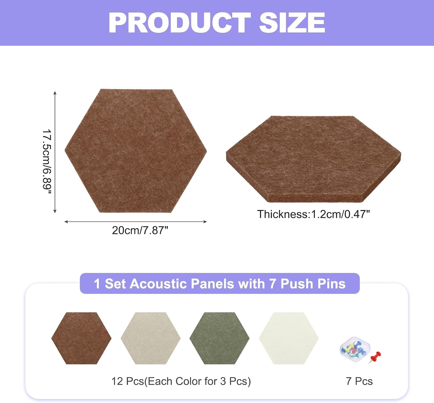 PANELES ACÚSTICOS HEXAGONALES MECCANIXITY 20X17.5 CM B1 IGNÍFUGOS MULTICOLOR - 2