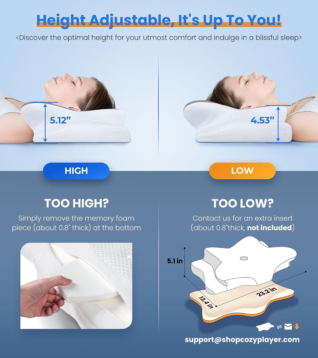 ALMOHADA TERAPÉUTICA COZYPLAYER ULTRA PAIN RELIEF CON ESPUMA VISCOELÁSTICA Y FUNDA REFRESCANTE - 4