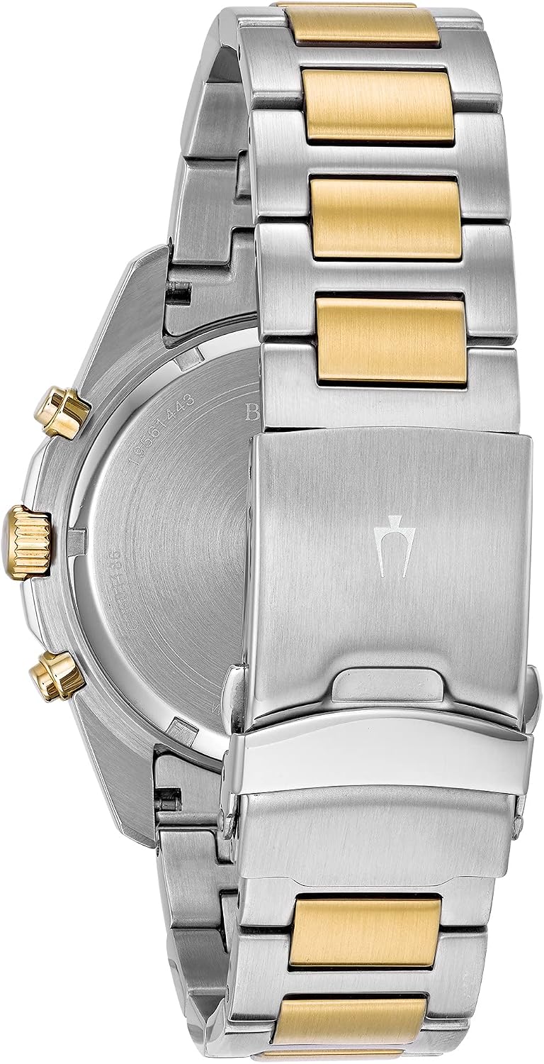 RELOJ DE PULSERA BULOVA MARINE STAR CRONÓGRAFO CUARZO BICOLOR DORADO ACERO 43MM AZUL 98B230 - 3