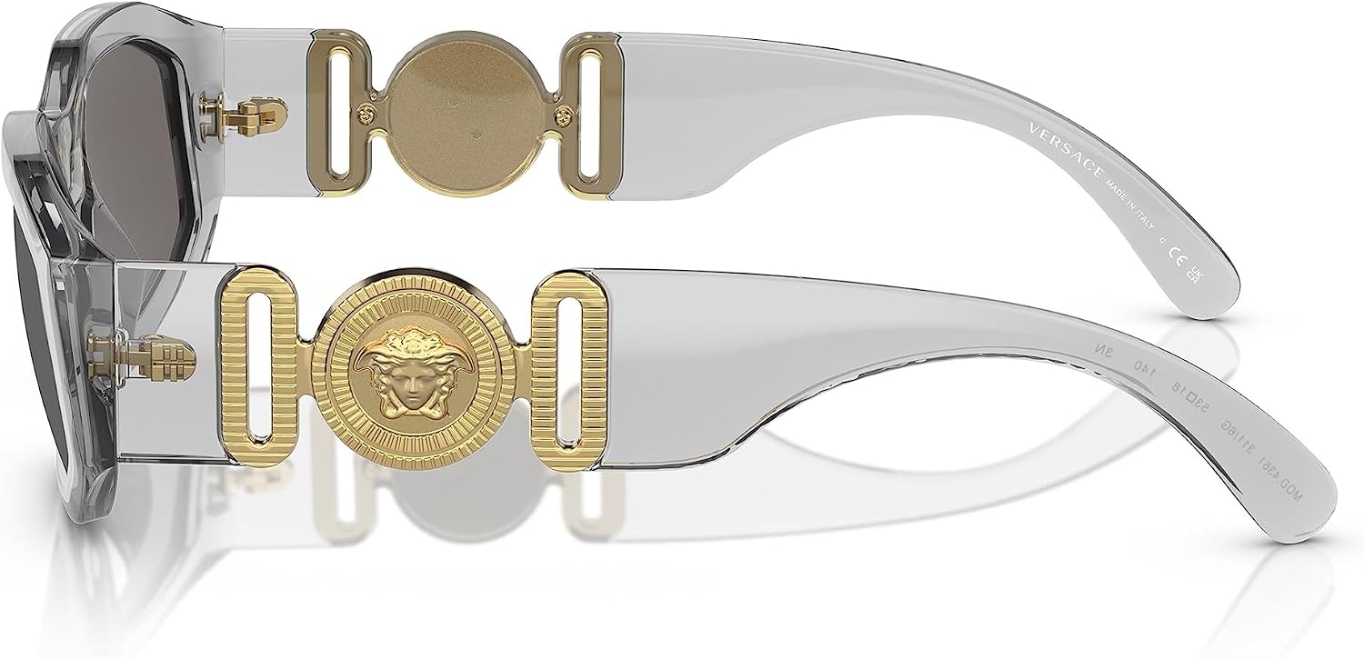 LENTES DE SOL VERSACE MAN MARCO NEGRO LENTES GRIS OSCURO 53MM - 2