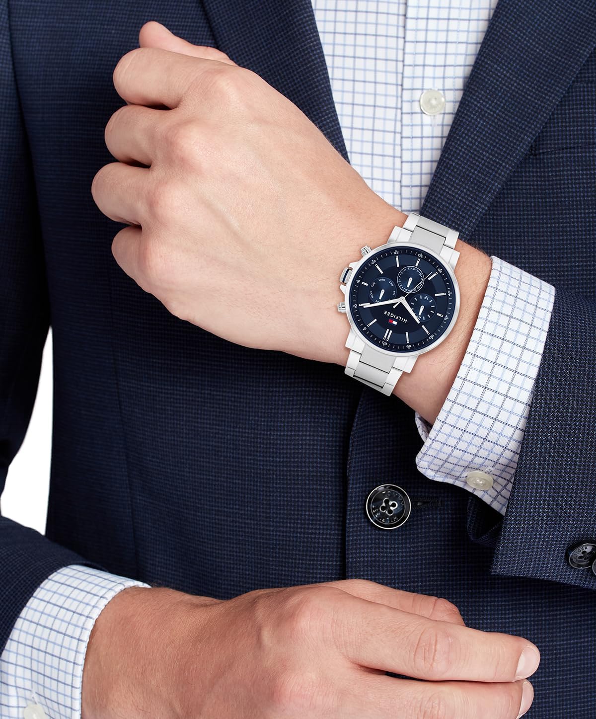 RELOJ DE PULSERA TOMMY HILFIGER PARA HOMBRE 44 MM CUARZO MULTIFUNCIÓN ACERO INOXIDABLE - 4