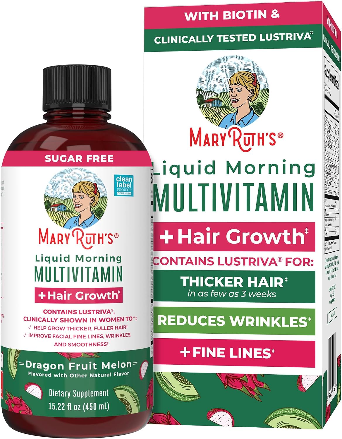 MULTIVITAMÍNICO LÍQUIDO MARYRUTH'S HAIR GROWTH 15OZ - 1
