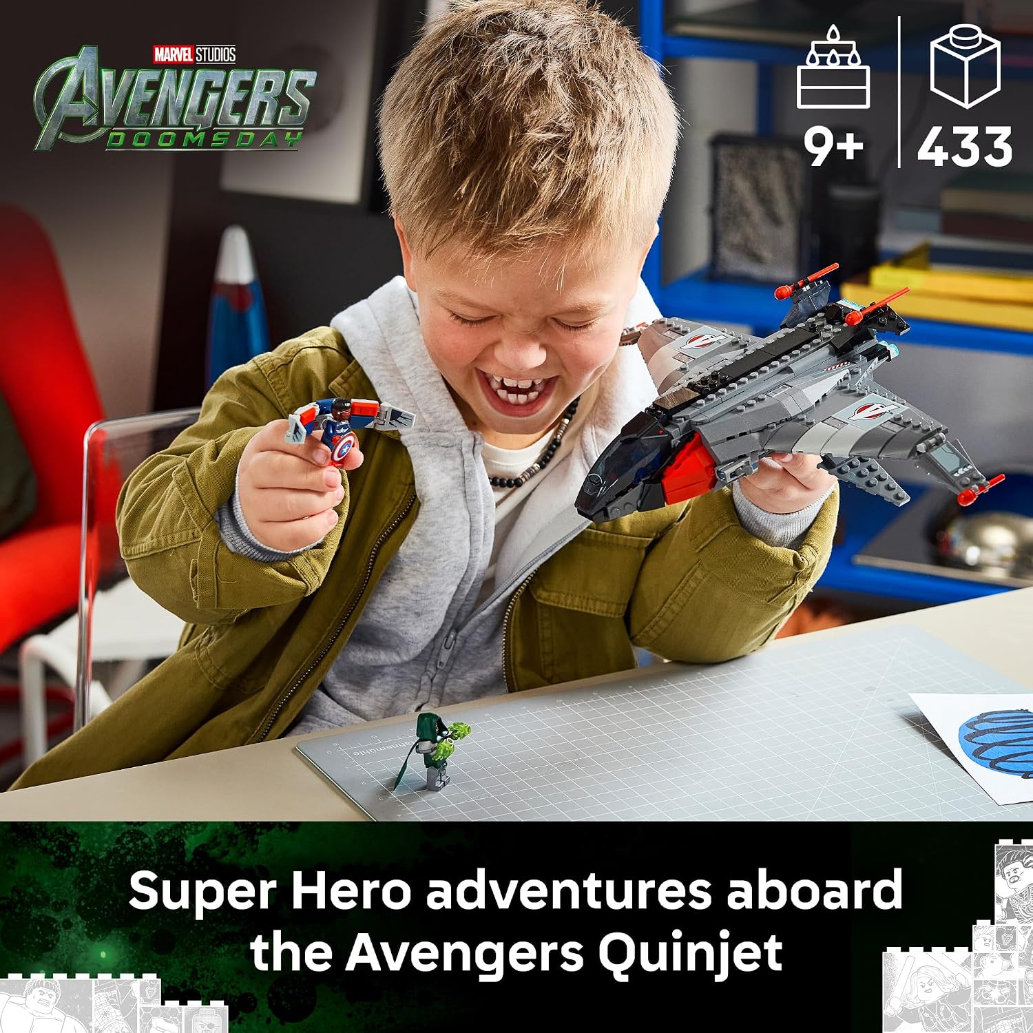 JUGUETE DE CONSTRUCCIÓN LEGO MARVEL AVENGERS DOOMSDAY QUINJET 76347 - 2