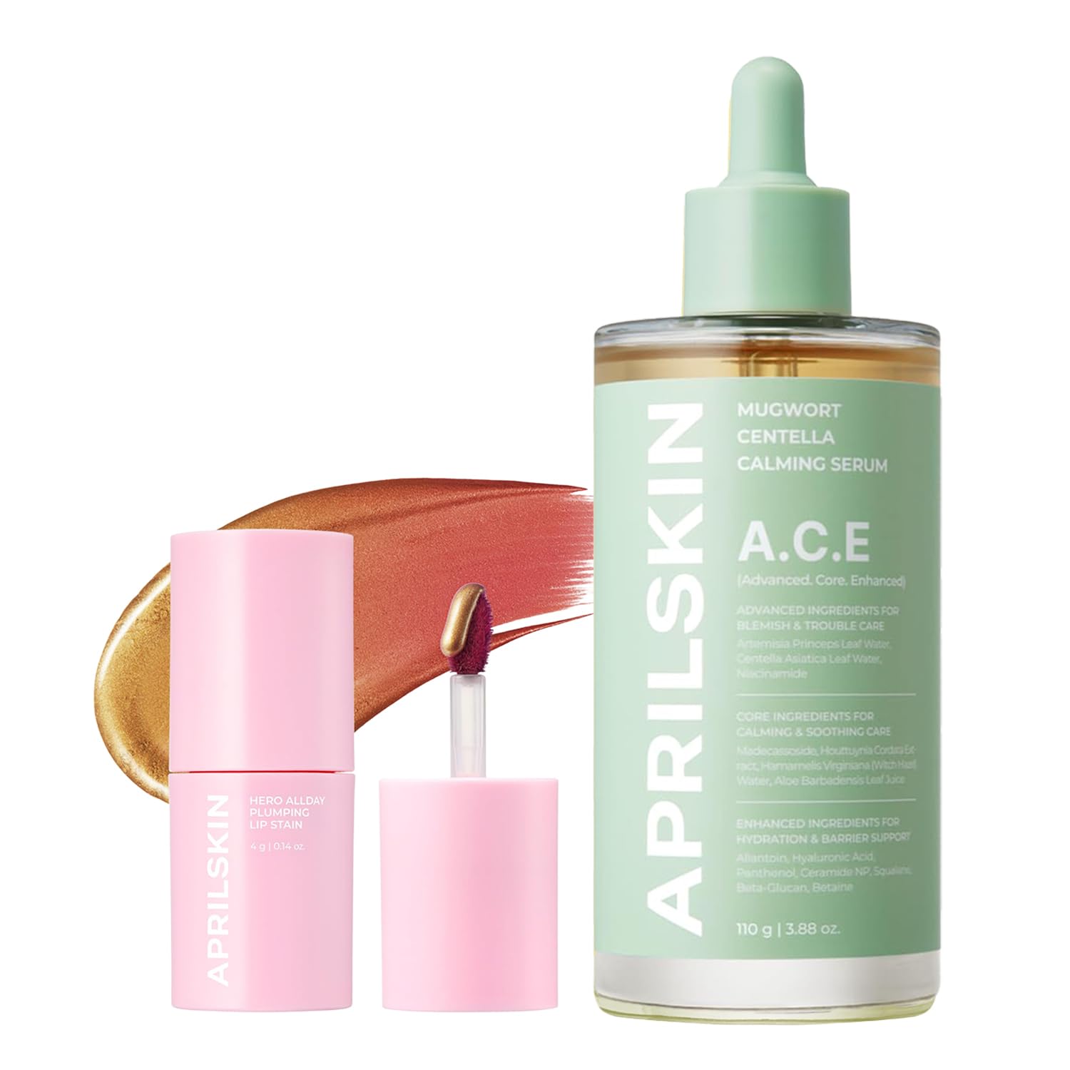 DÚO DE SUERO Y TINTE LABIAL APRILSKIN MUGWORT SERUM Y HERO LIP STAIN - 1